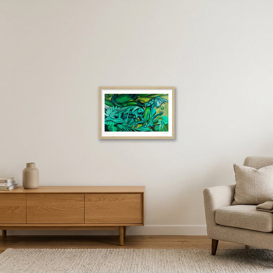 Adam and Eve — 45×30cm, 18×12" Oak Frame