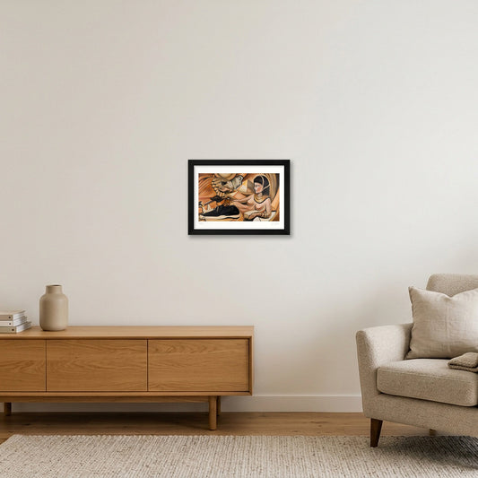 Cleopatra and Anthony — A4 (30×21cm, 12×8") Black Frame