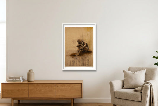 Silence — 59×84cm, 23×33" White Frame