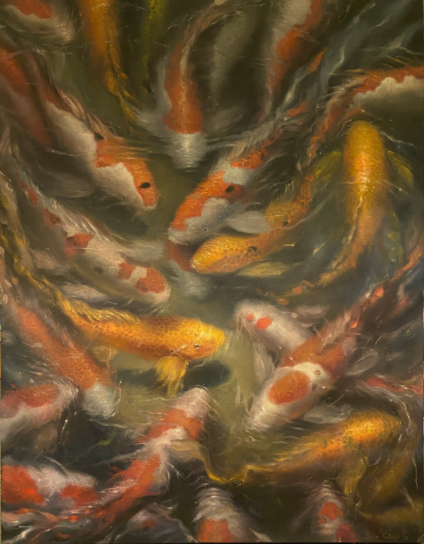 "Be like water "Flow" 76cm x 104cm