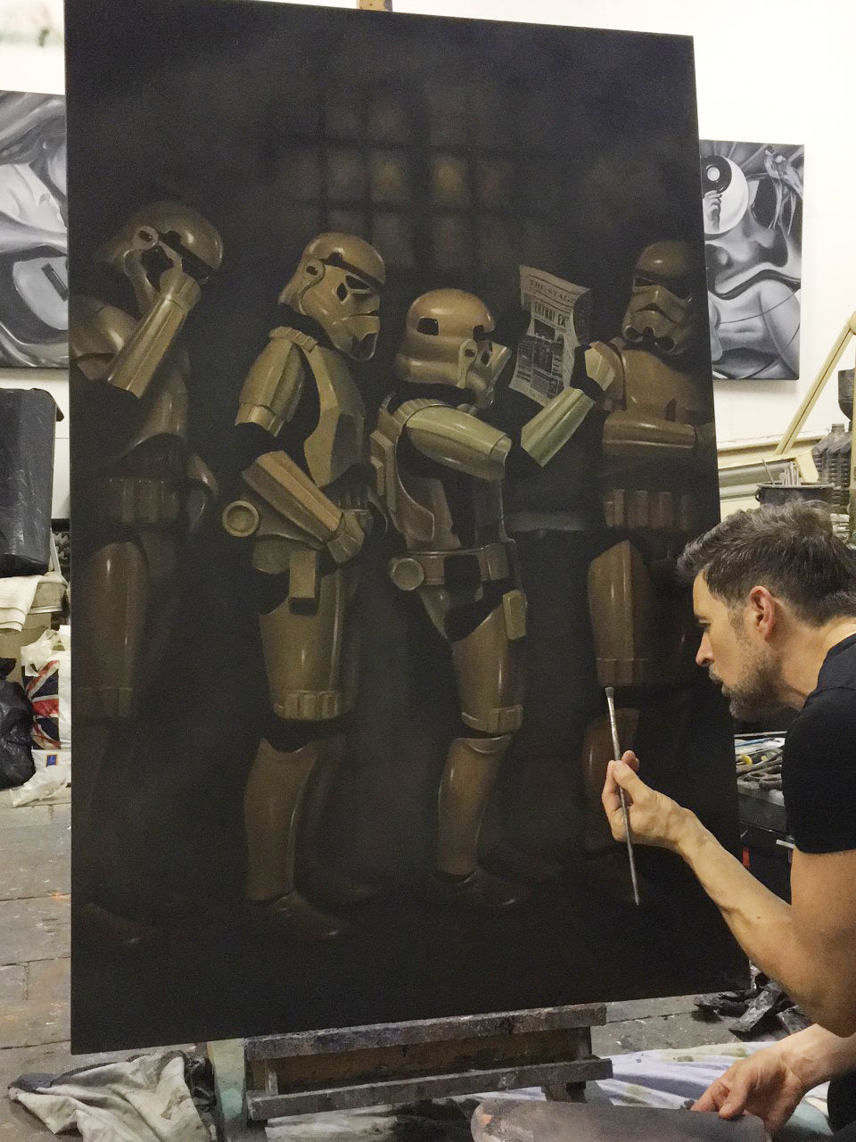 Down the Empire 'The Audition' Oil on canvas 92cm x 152cm