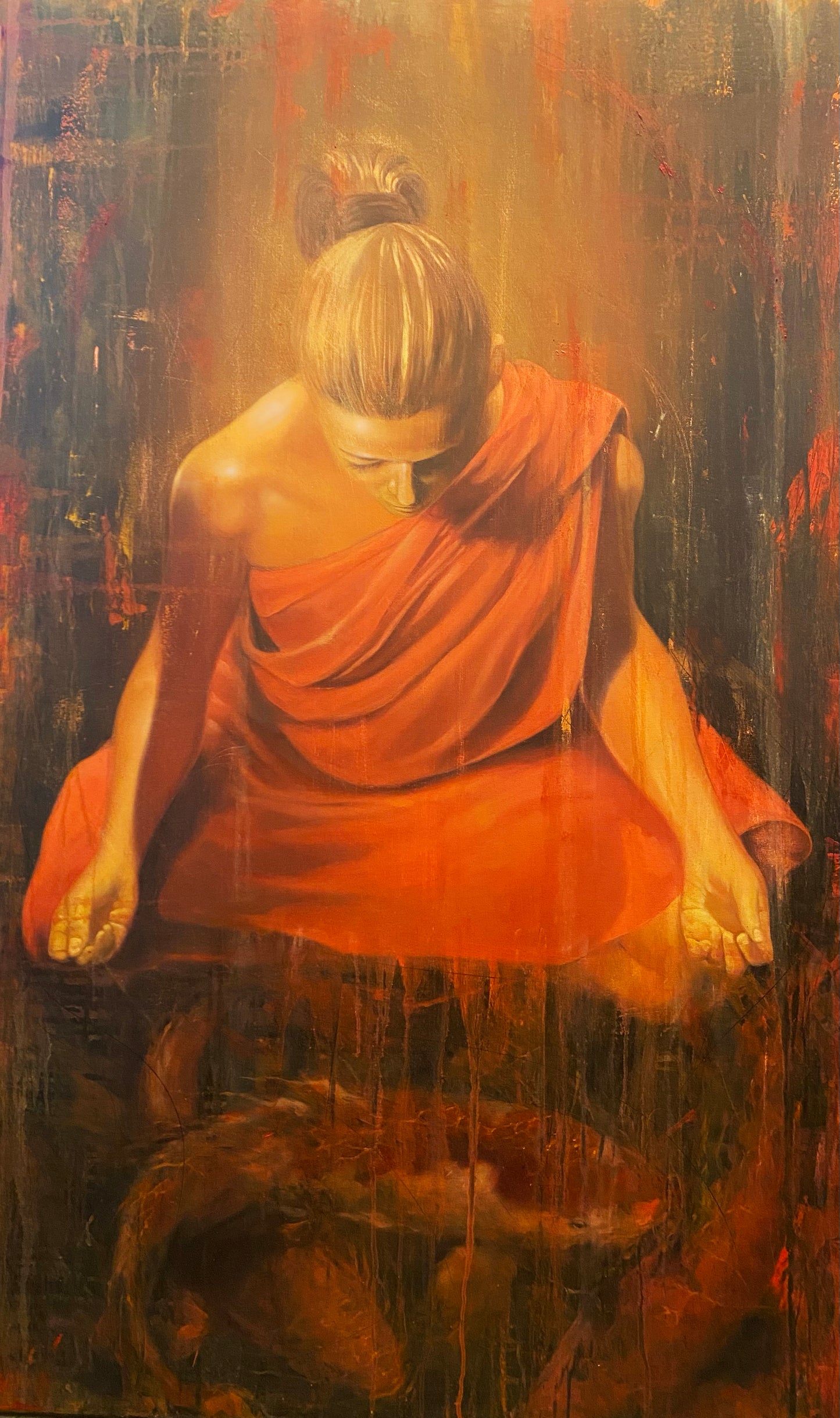 " Calmness of time and water' The Navigation of life' Oil on Canvas 91cm x 152cm