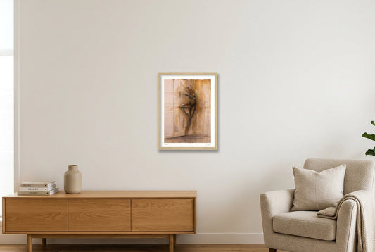 En Solitaire — 30×40cm, 12×16" Oak Frame
