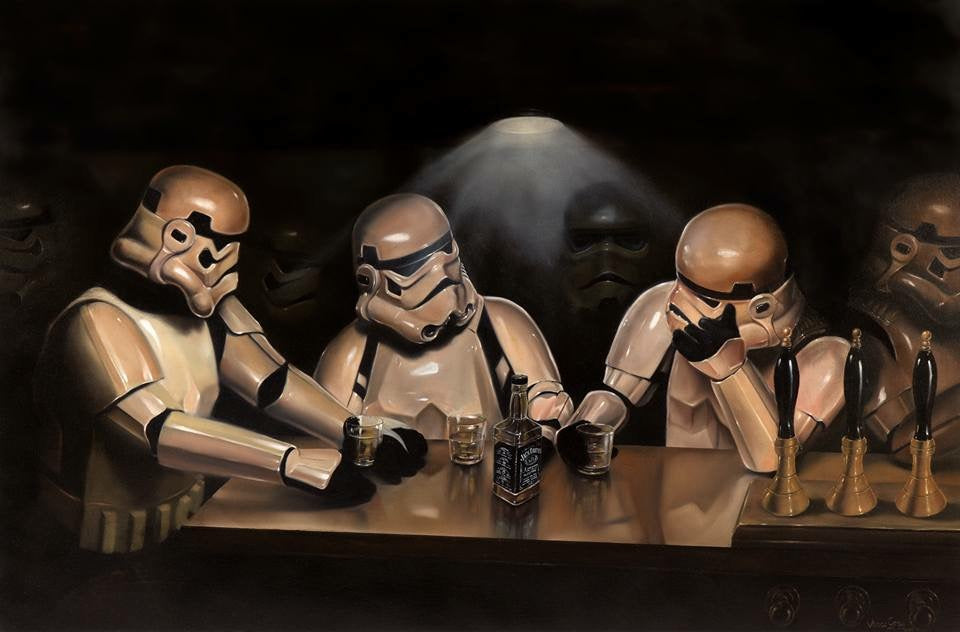 Down the Empire (small talk) Oil on canvas 92cm x 152cm