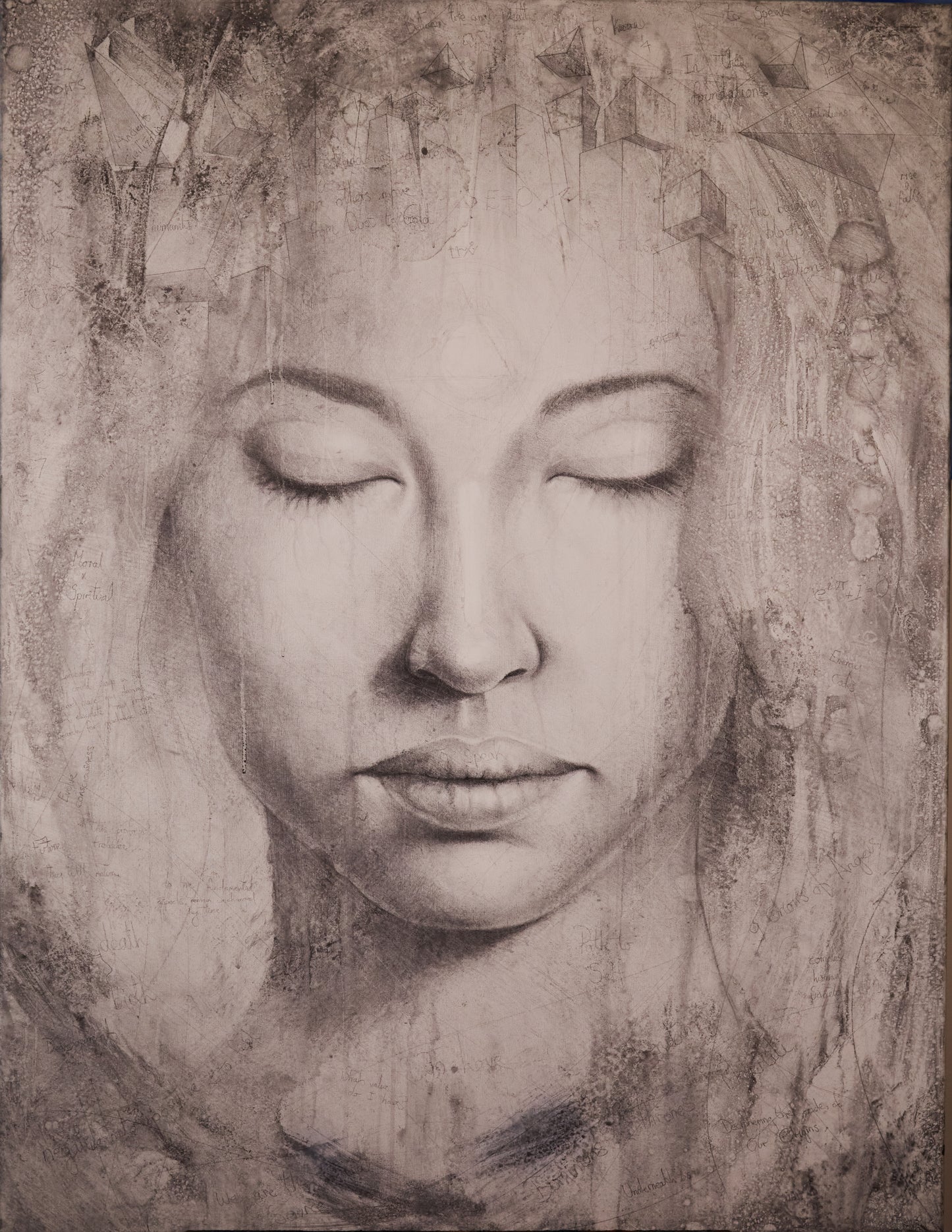 'SIMAROU' mixed media 102cm x 127cm