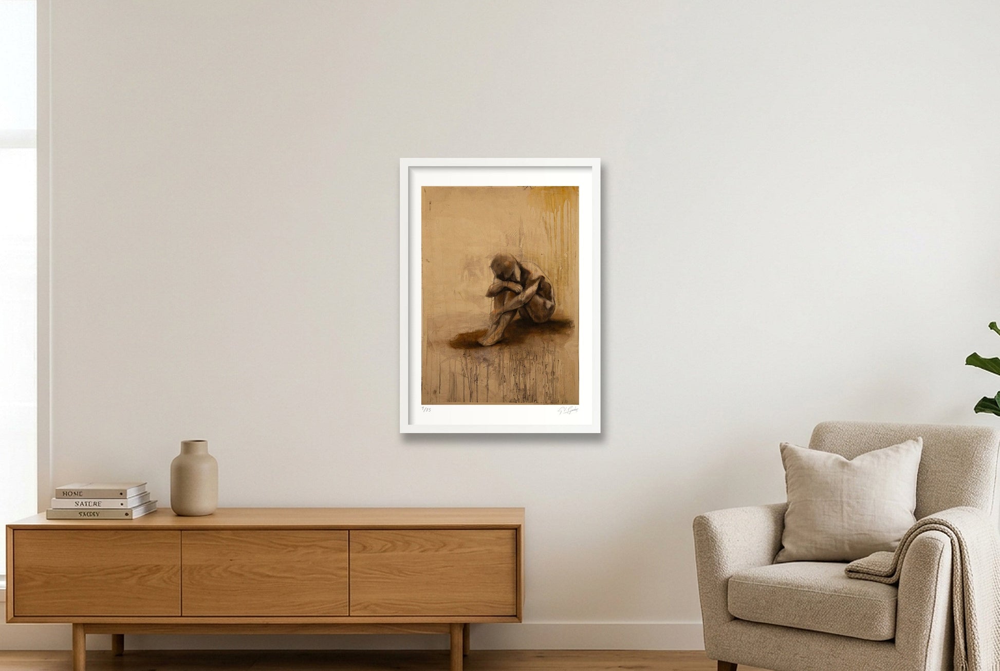 Silence — 42×59cm, 17×23" White Frame