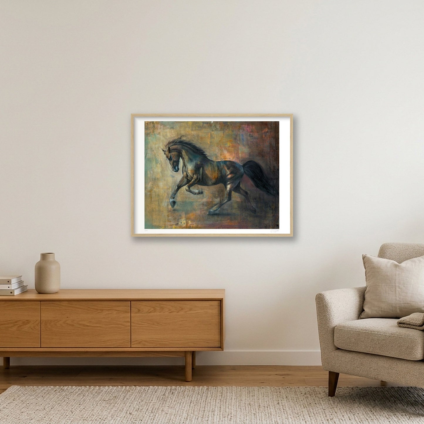 Shadow — 80×60cm, 31×24" Oak Frame