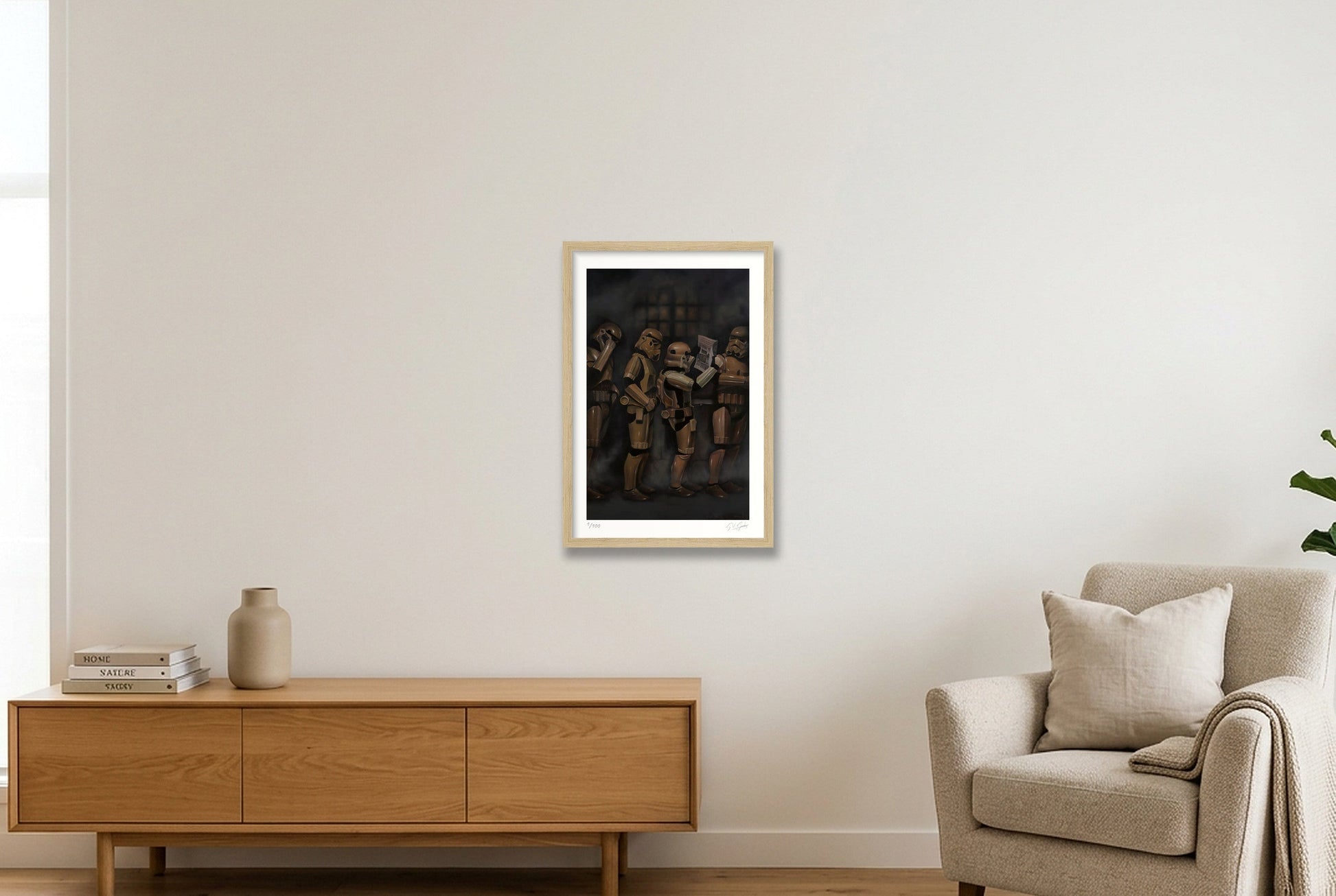 Stormtrooper - The Audition — 30×45cm, 12×18" Oak Frame