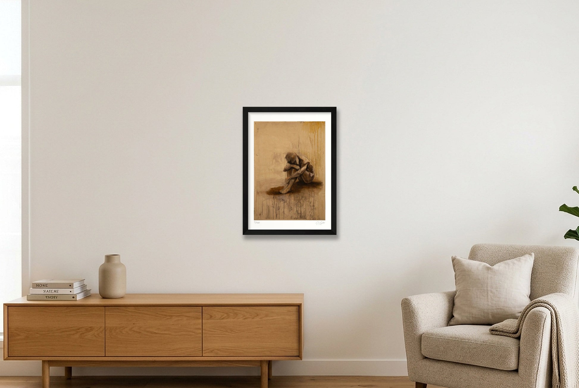 Silence — A3 (30×42cm, 12×17") Black Frame