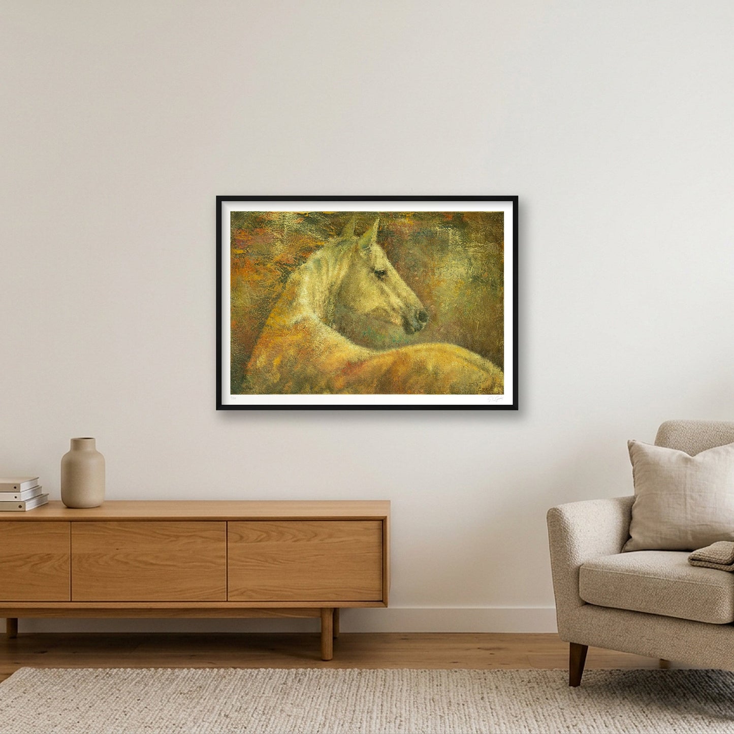 A Grace of Gold — 100×70cm, 39×28" Black Frame