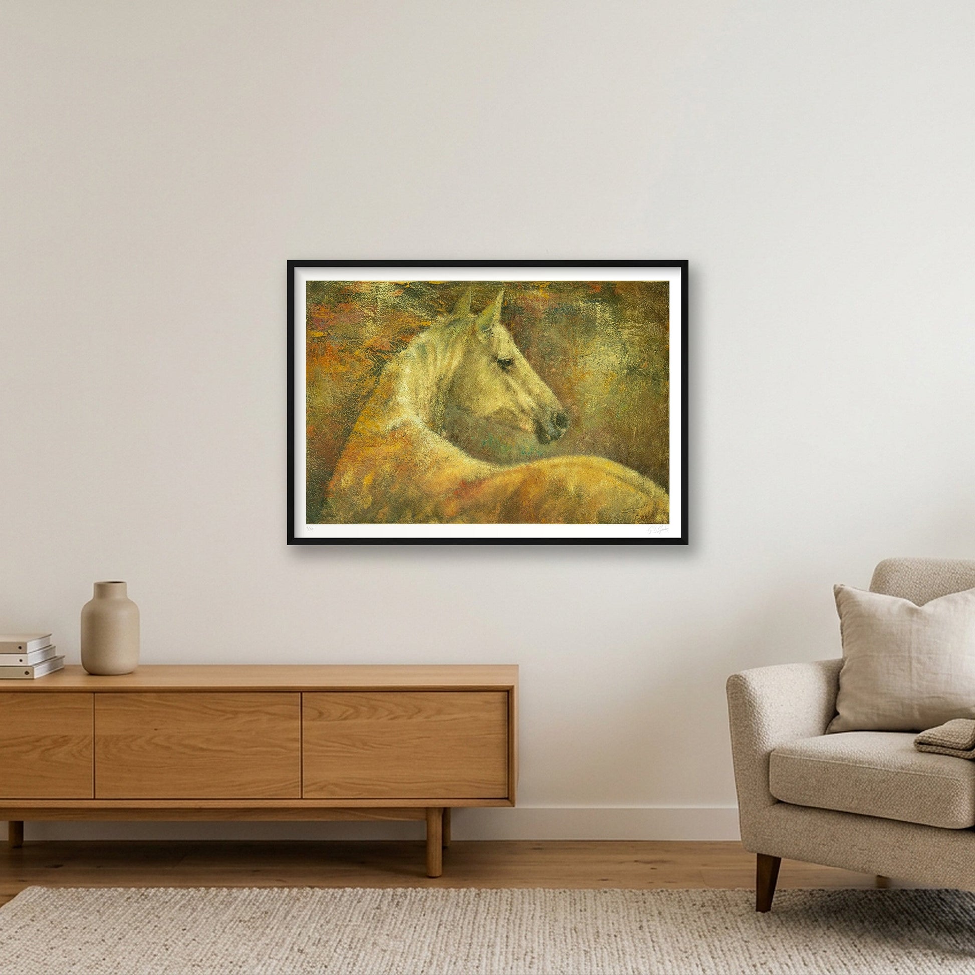 A Grace of Gold — 100×70cm, 39×28" Black Frame