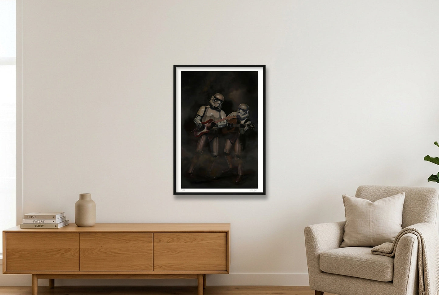 Stormtrooper - Jammin' — 70×100cm, 28×39" Black Frame