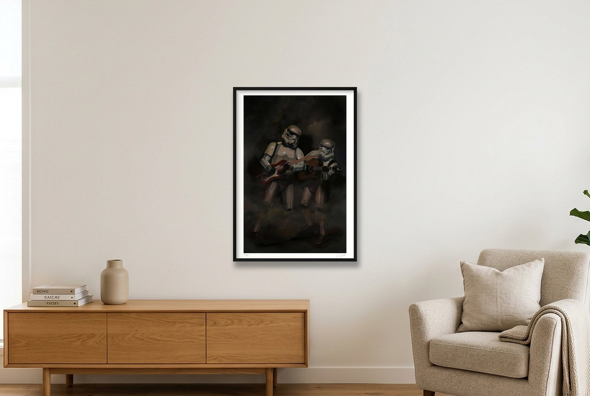Stormtrooper - Jammin' — 70×100cm, 28×39" Black Frame