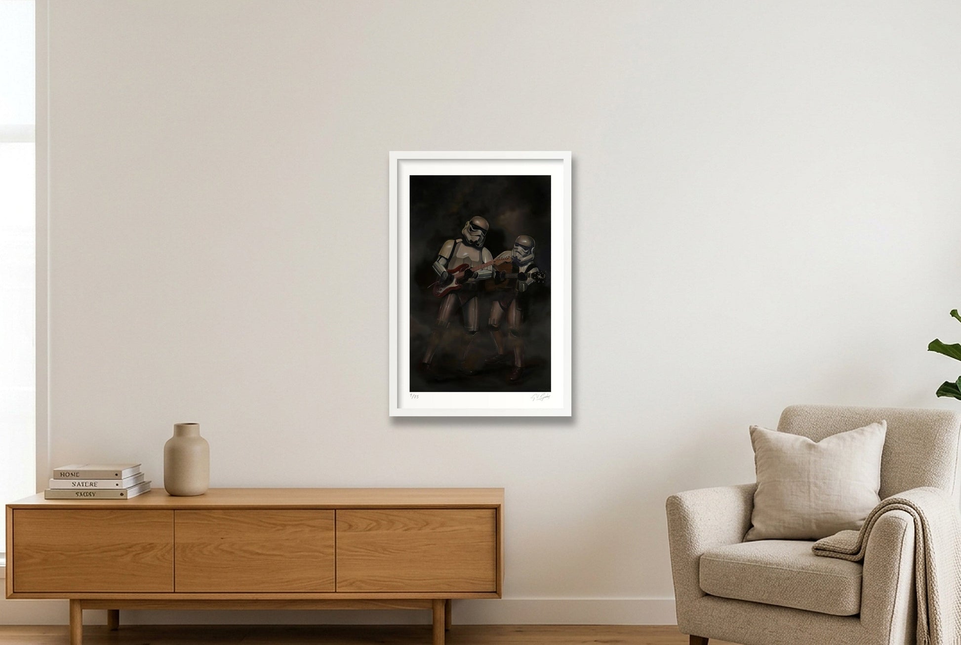 Stormtrooper - Jammin' — 40×60cm, 16×24" White Frame