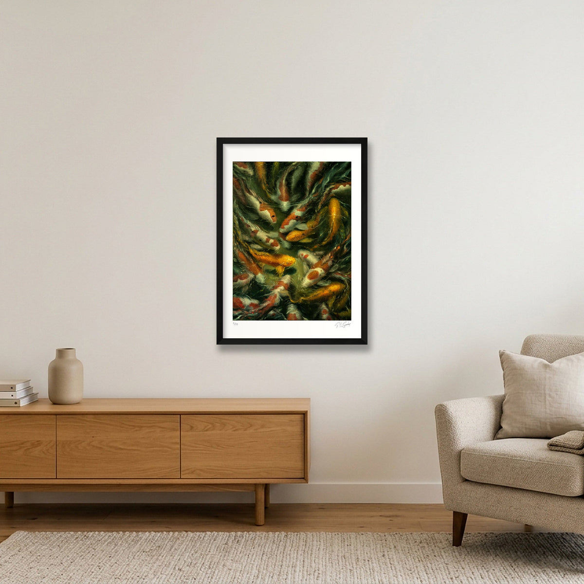 Koi_Tint — 42×59cm, 17×23" Black Frame