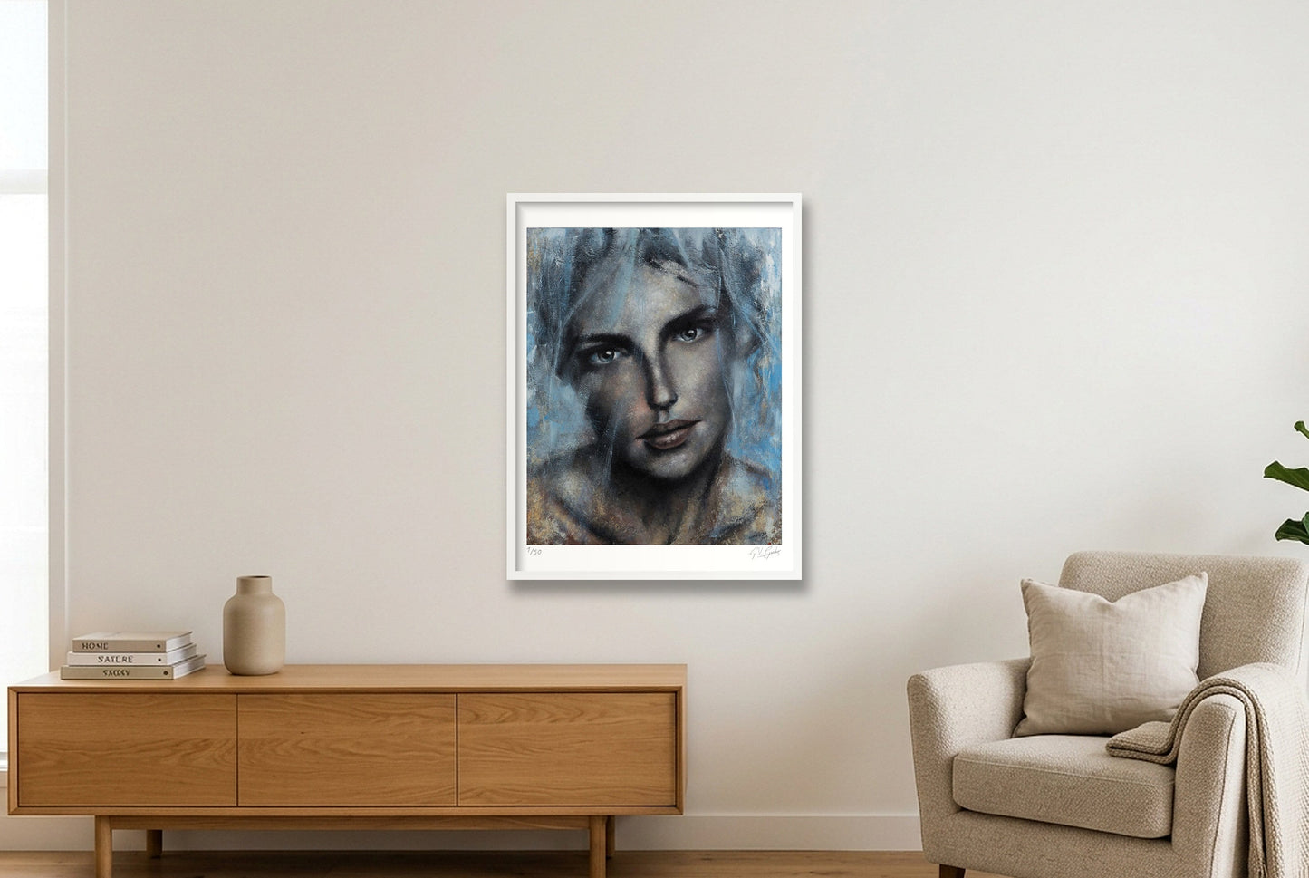 Iris — 60×80cm, 24×31" White Frame