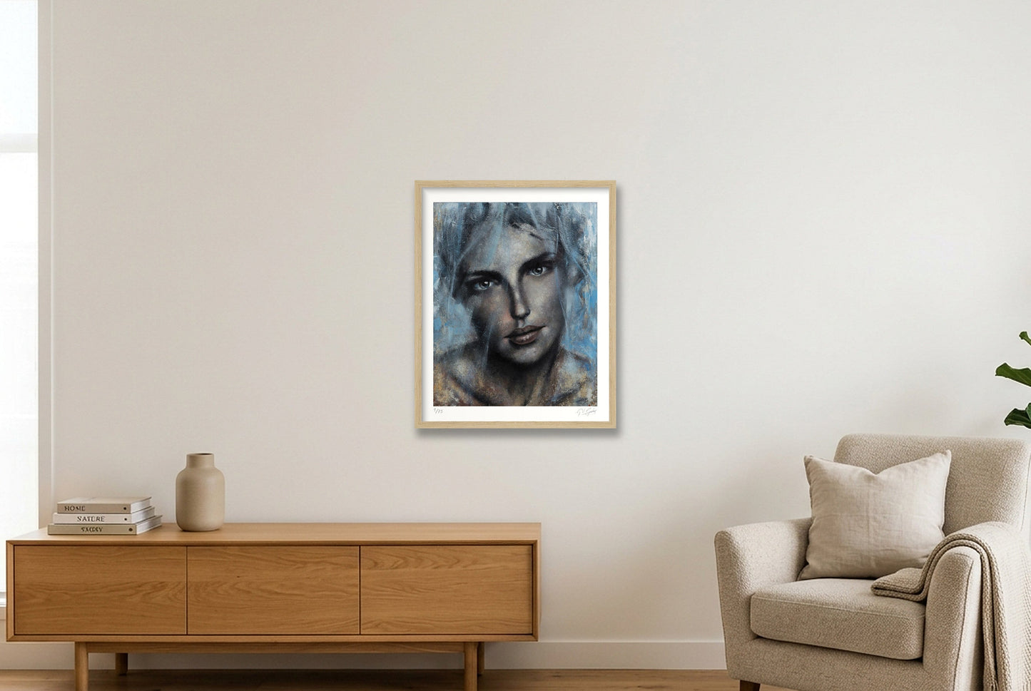 Iris — 40×50cm, 16×20" Oak Frame