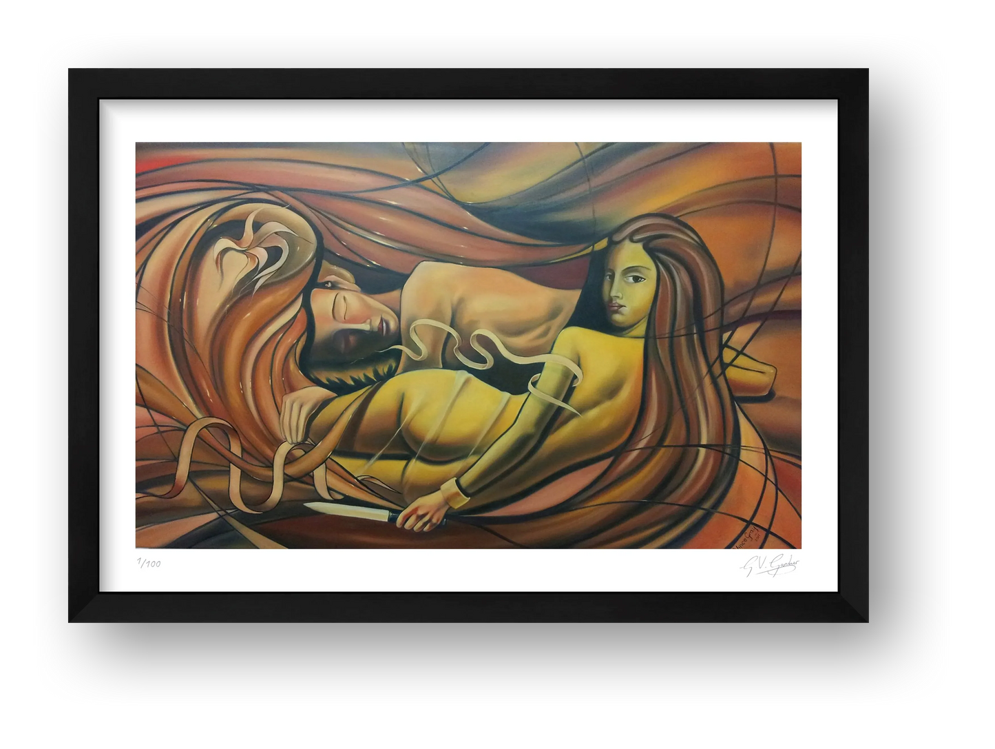 Samson and Delila — framed