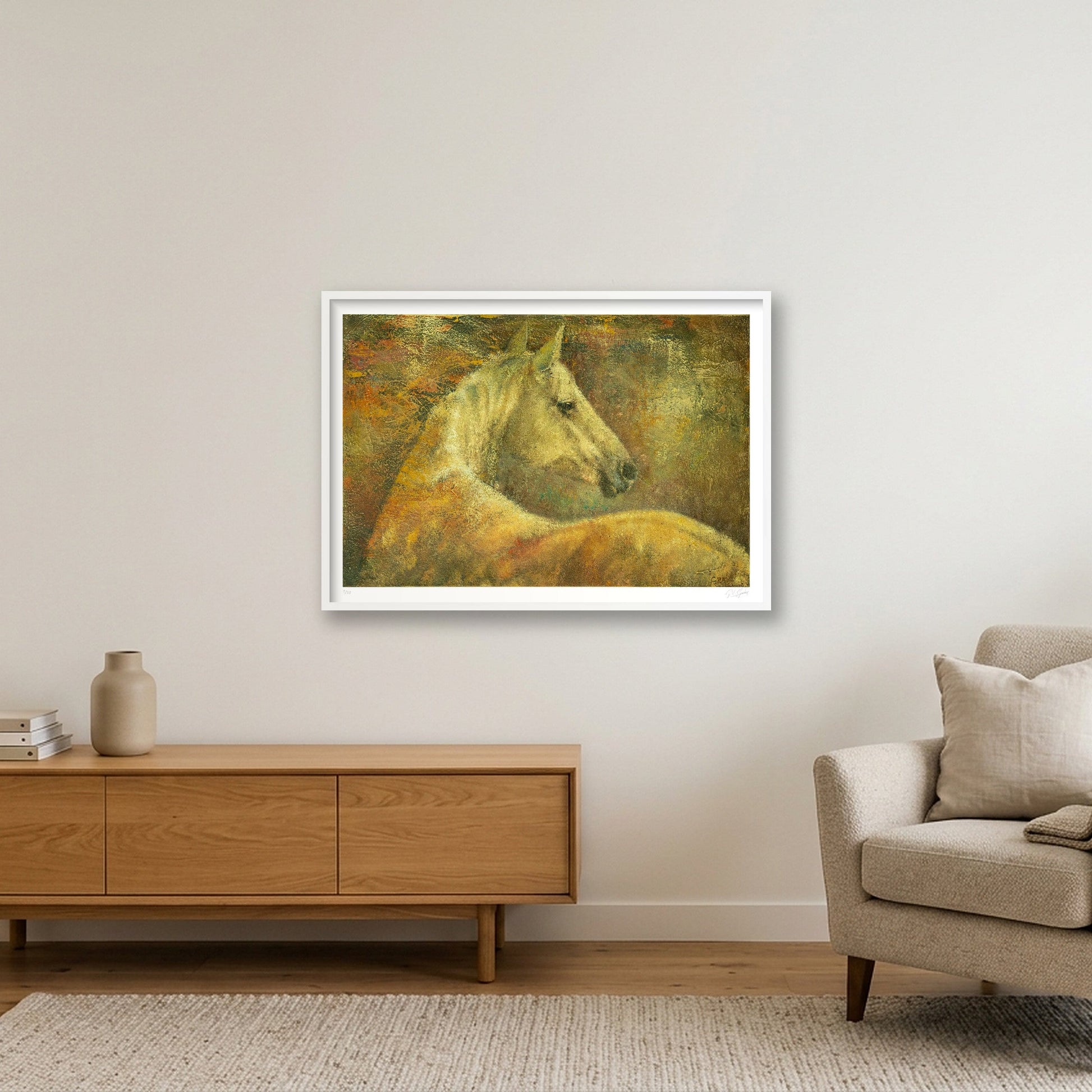 A Grace of Gold — 100×70cm, 39×28" White Frame