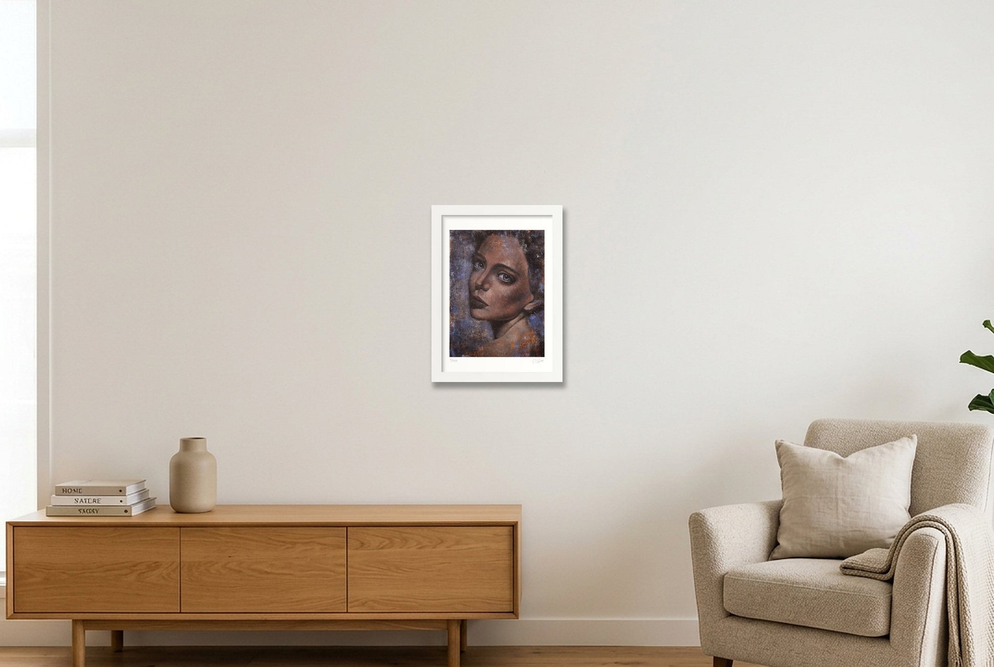 Emma — A4 (21×30cm, 8×12") White Frame