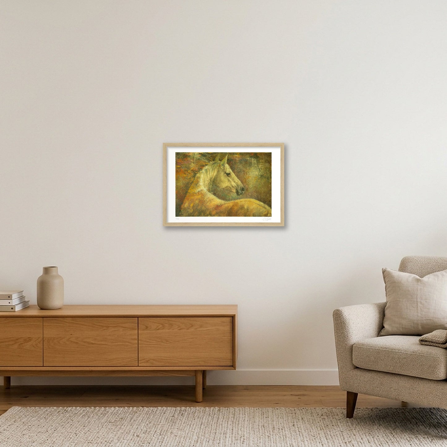 A Grace of Gold — 45×30cm, 18×12" Oak Frame