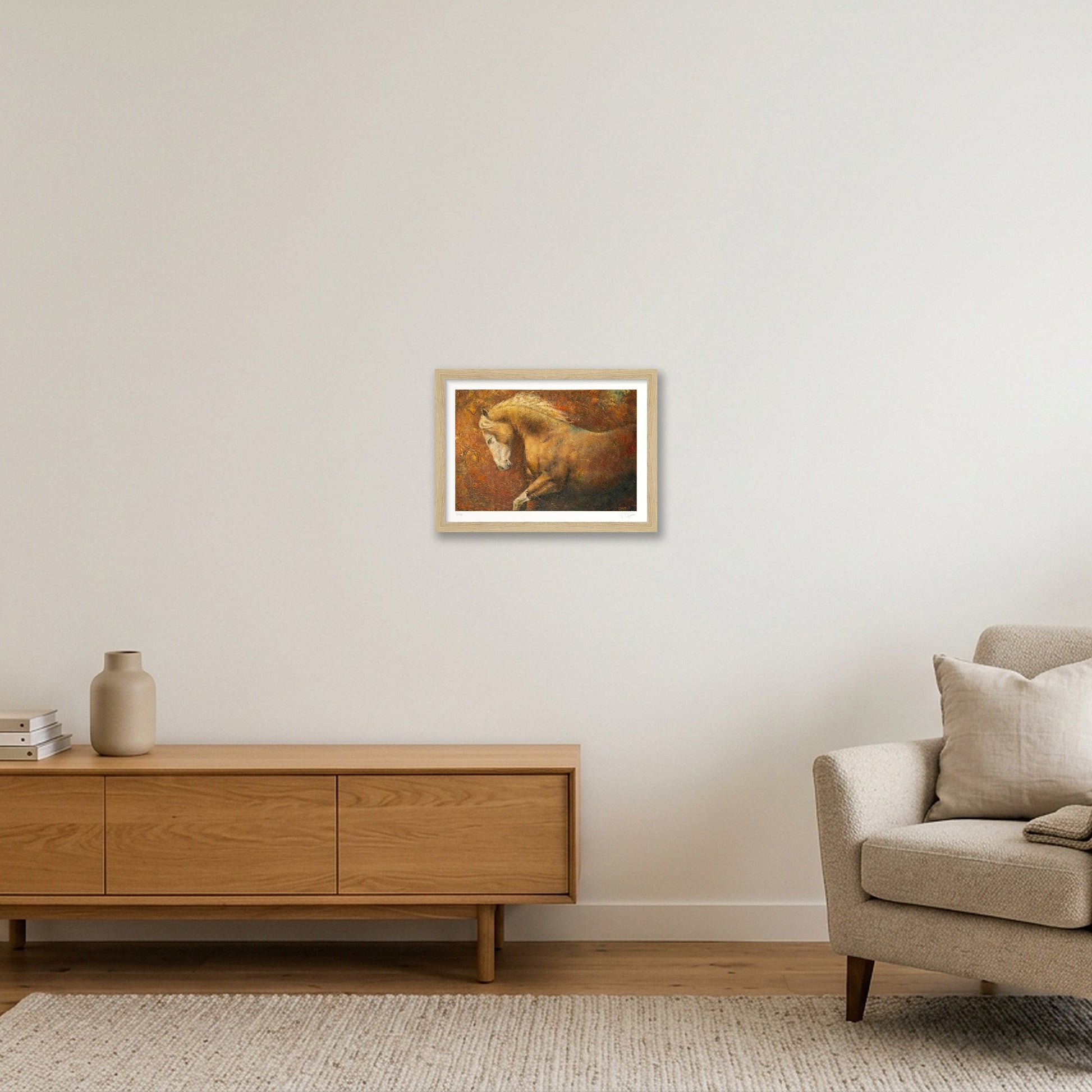 Caballo de Cobre — A4 (30×21cm, 12×8") Oak Frame