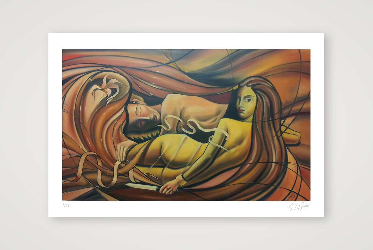 Samson and Delila — 60×40cm, 24×16" Print only