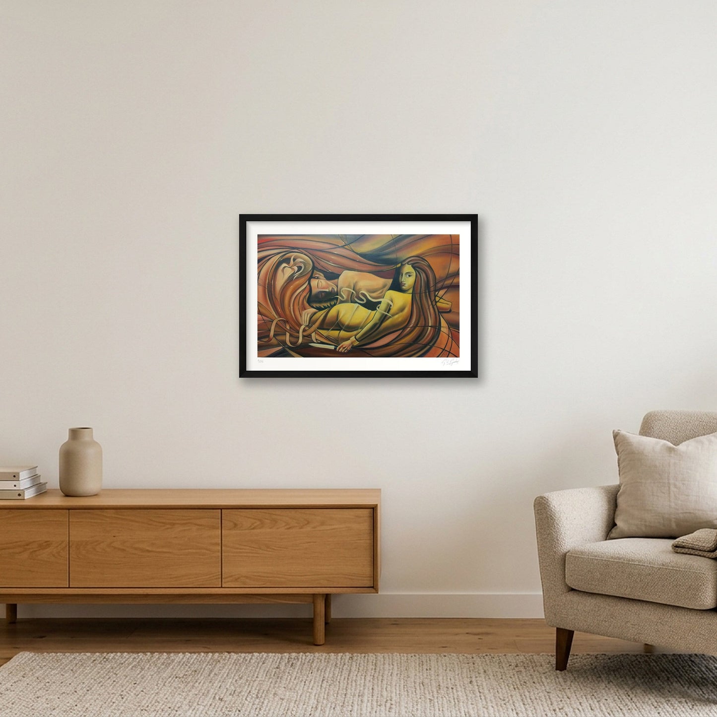 Samson and Delila — 60×40cm, 24×16" Black Frame