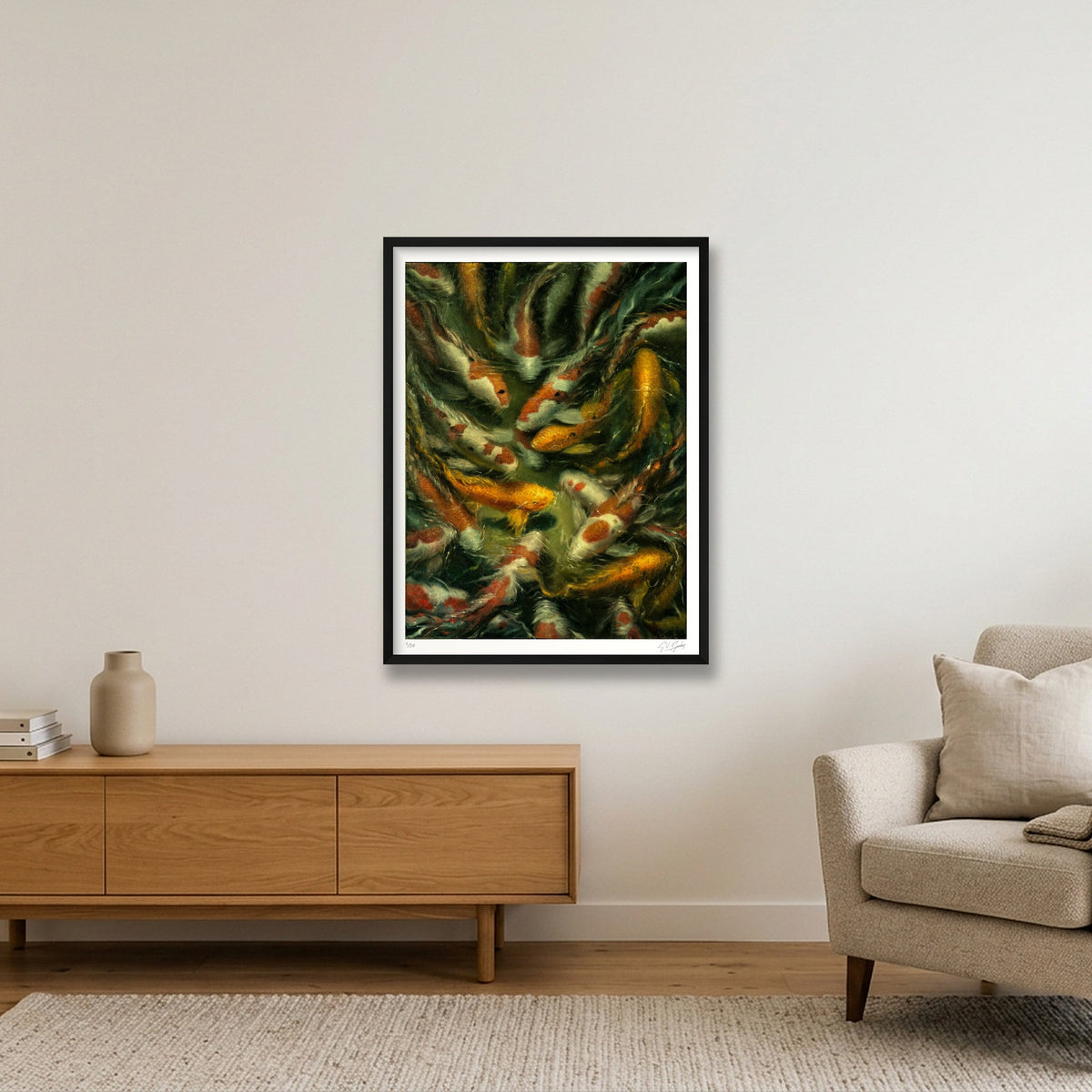 Koi_Tint — 60×80cm, 24×31" Black Frame