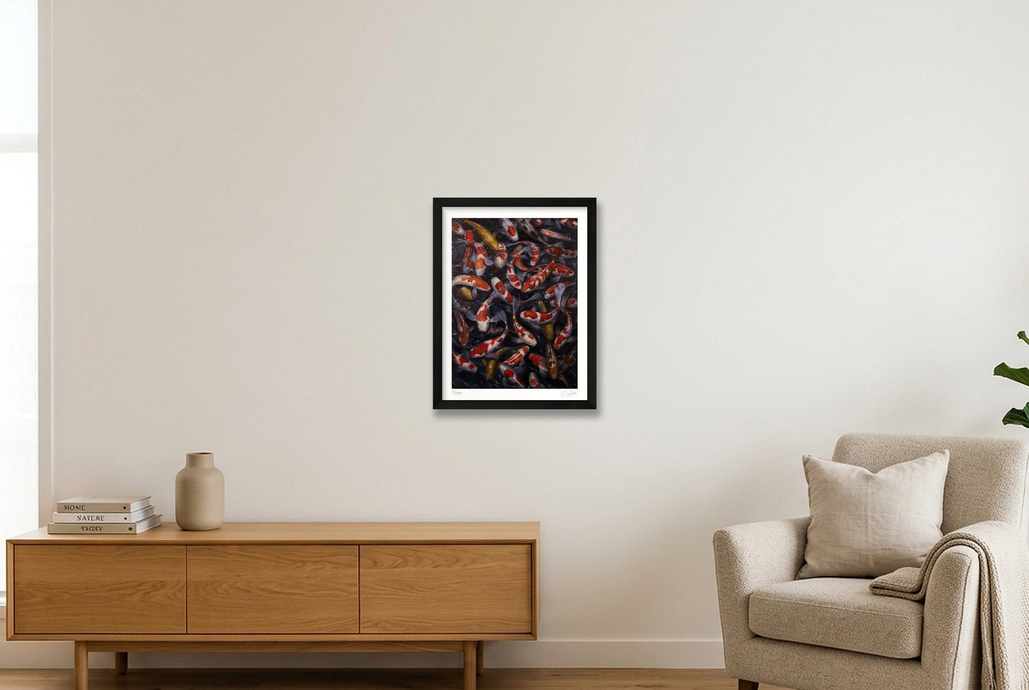 Koi_1 — 30×40cm, 12×16" Black Frame