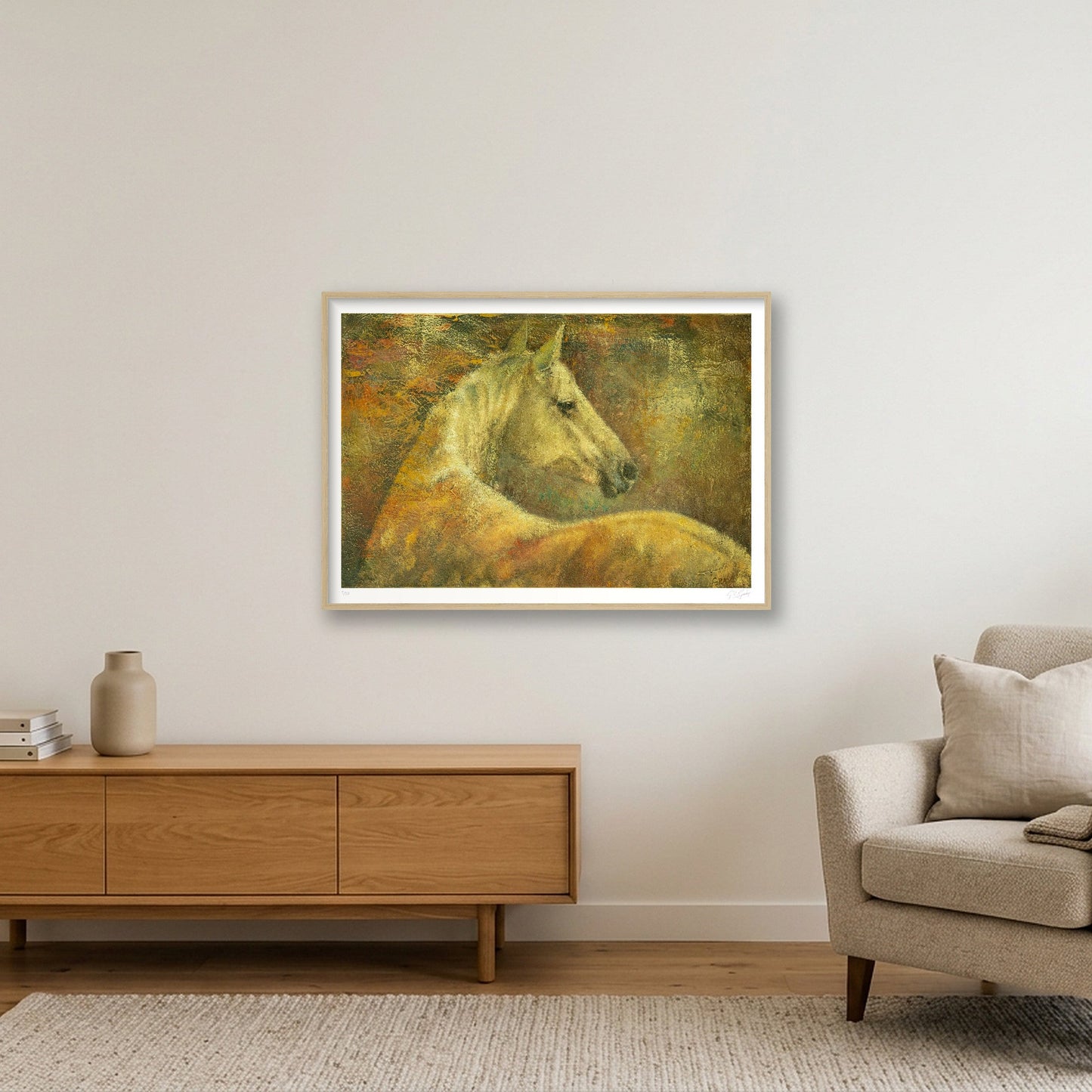 A Grace of Gold — 100×70cm, 39×28" Oak Frame