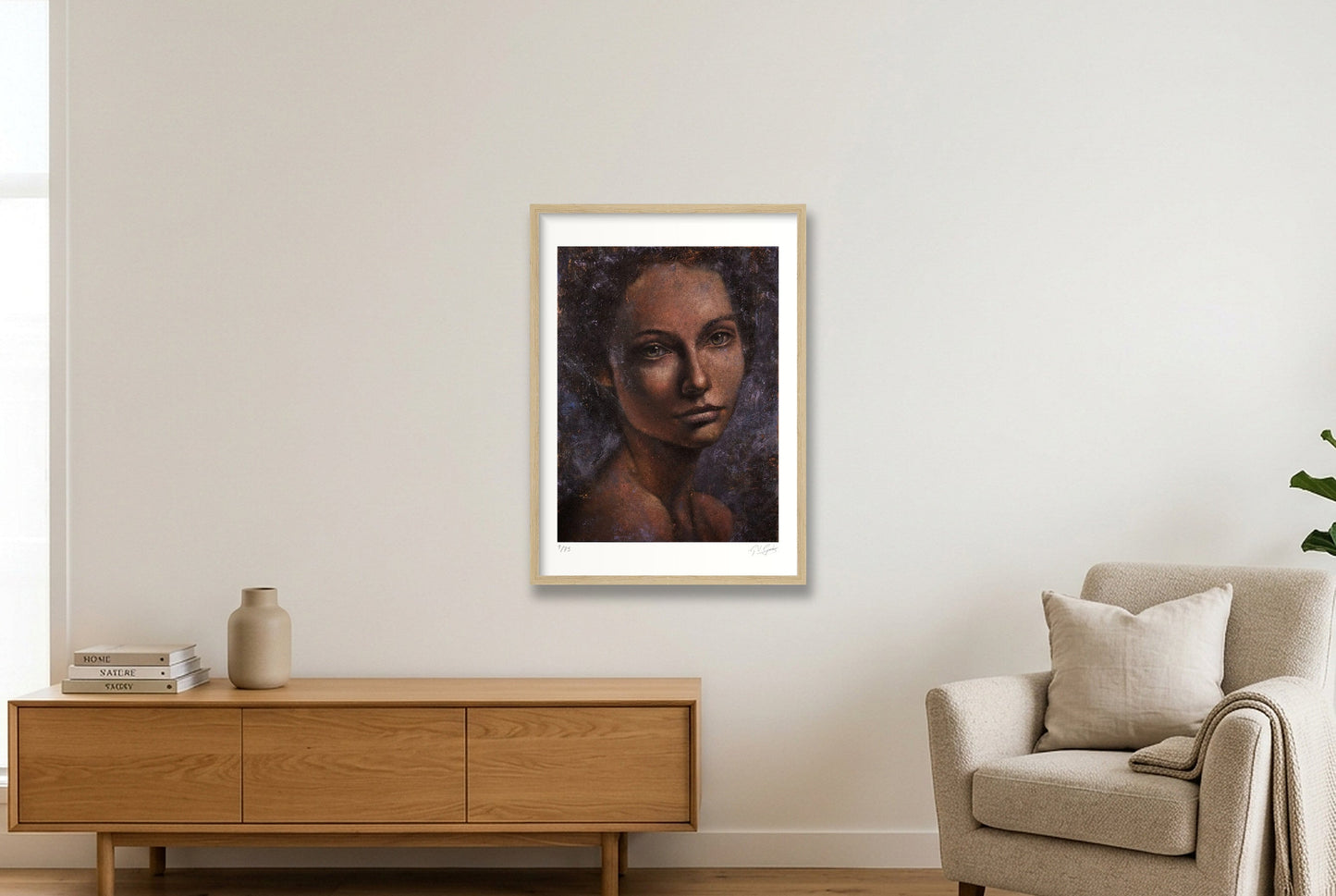 Olena — 42×59cm, 17×23" Oak Frame