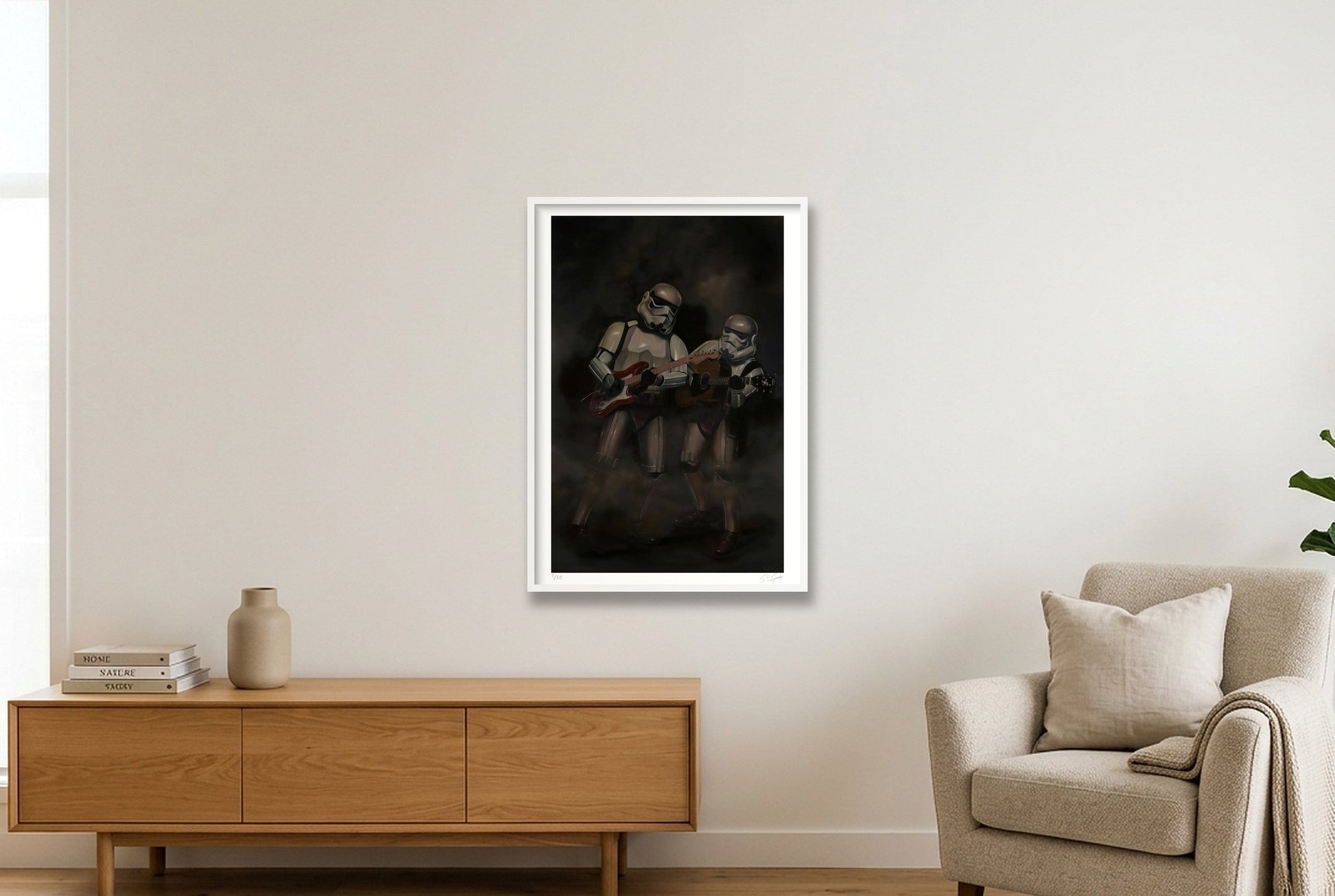 Stormtrooper - Jammin' — 70×100cm, 28×39" White Frame