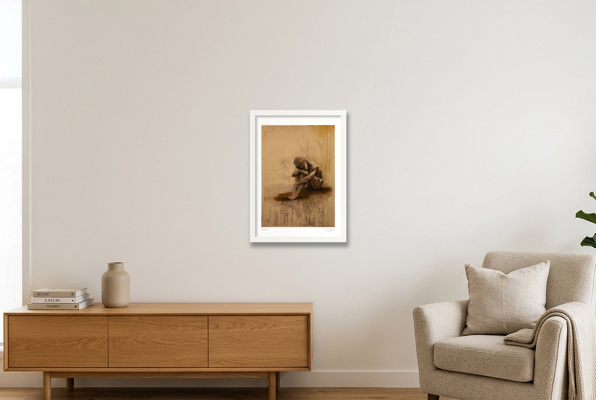 Silence — A3 (30×42cm, 12×17") White Frame