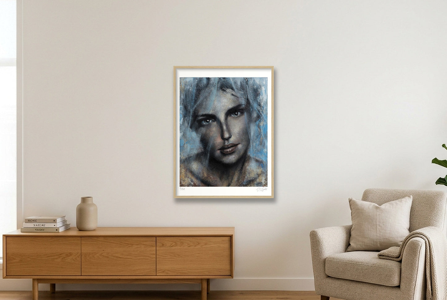 Iris — 60×80cm, 24×31" Oak Frame