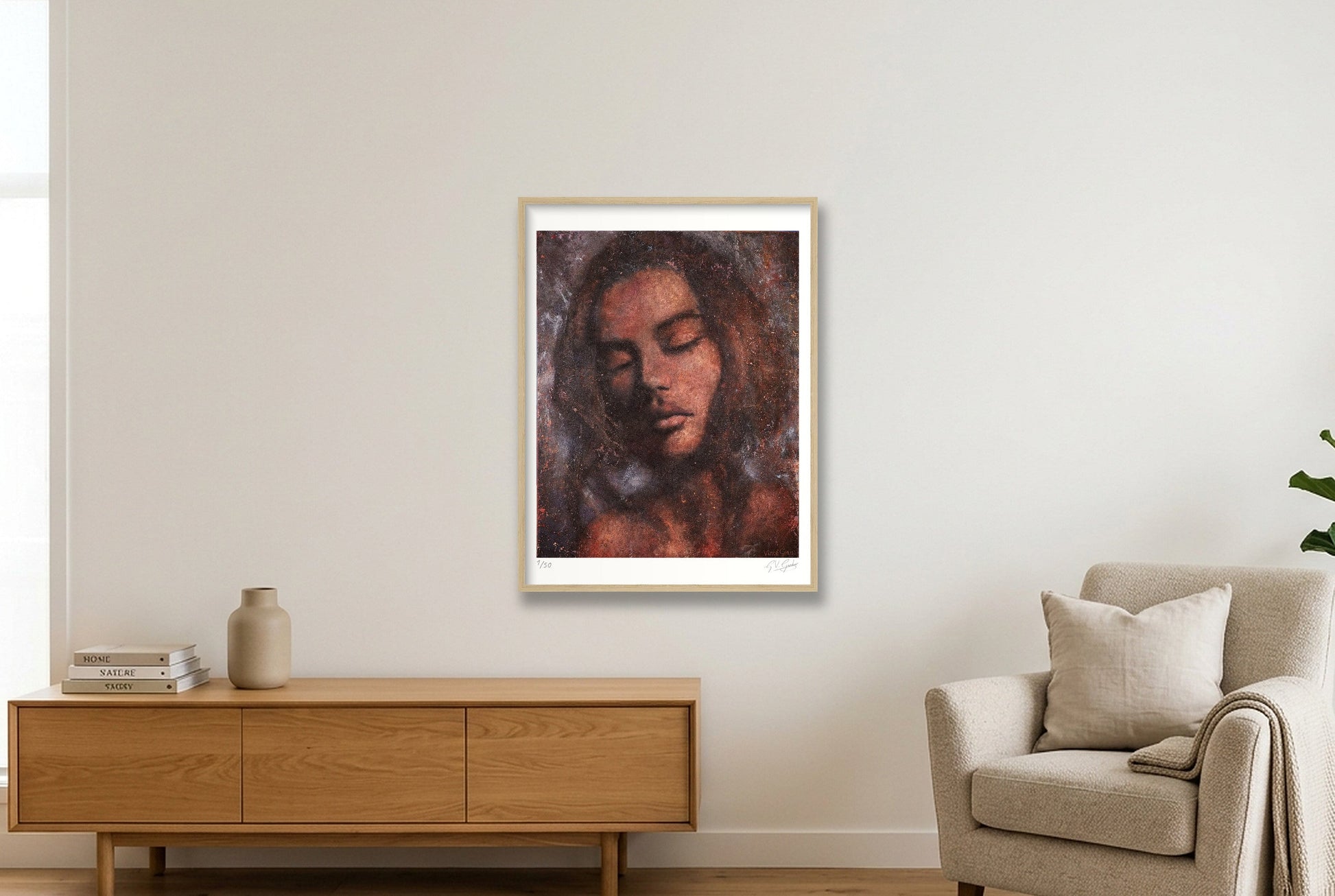 Yana — 60×80cm, 24×31" Oak Frame