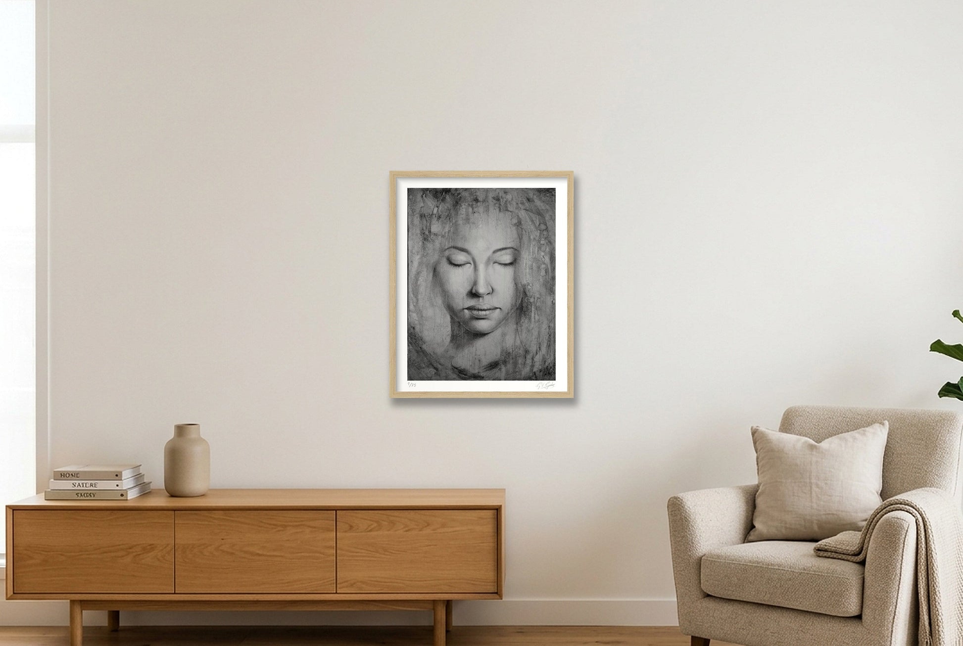 Simarou — 40×50cm, 16×20" Oak Frame