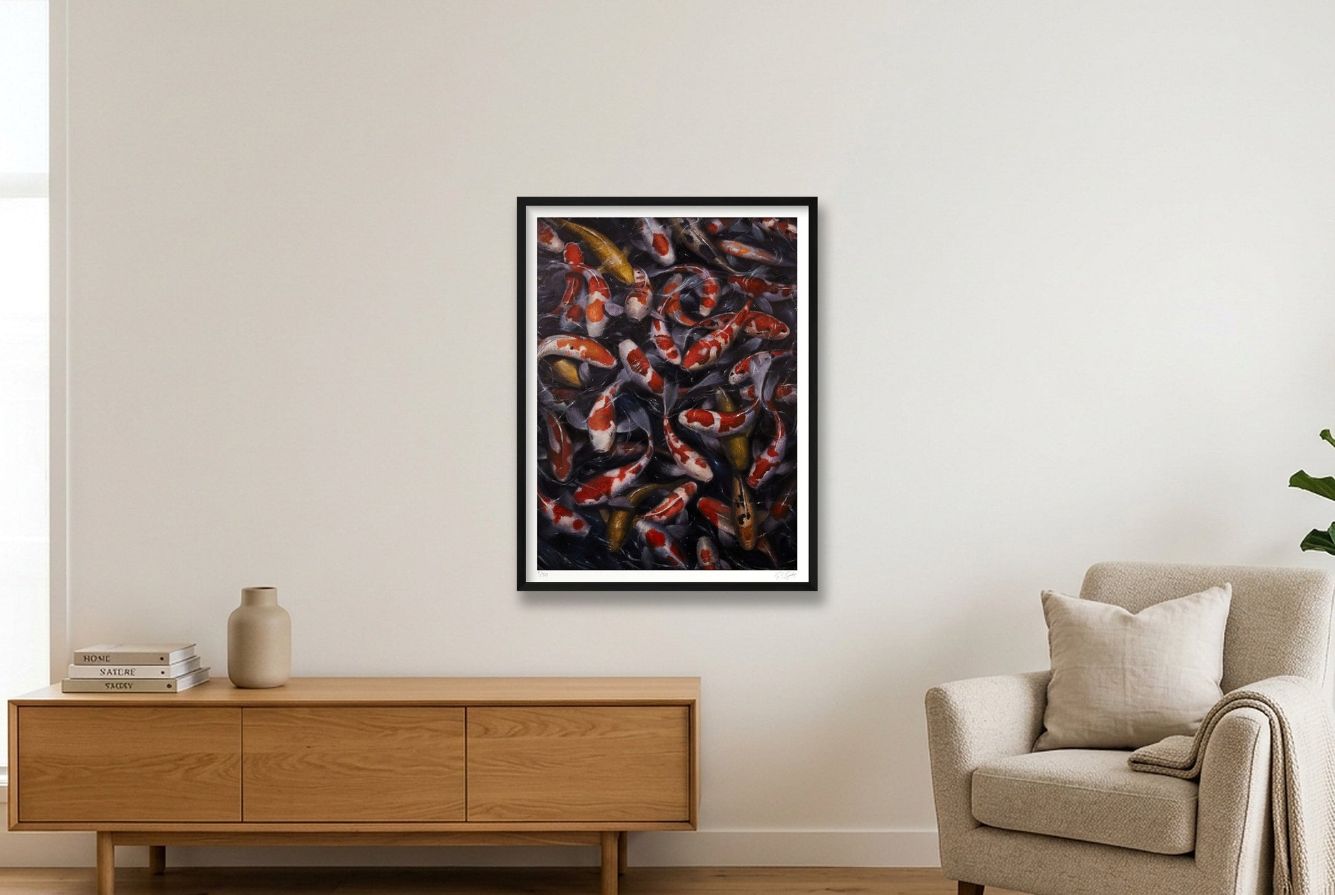 Koi_1 — 60×80cm, 24×31" Black Frame