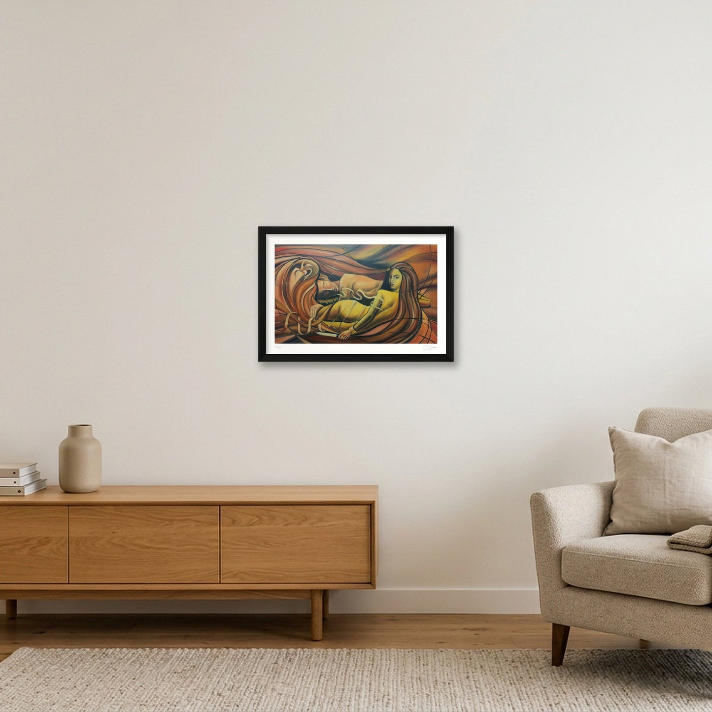 Samson and Delila — 45×30cm, 18×12" Black Frame