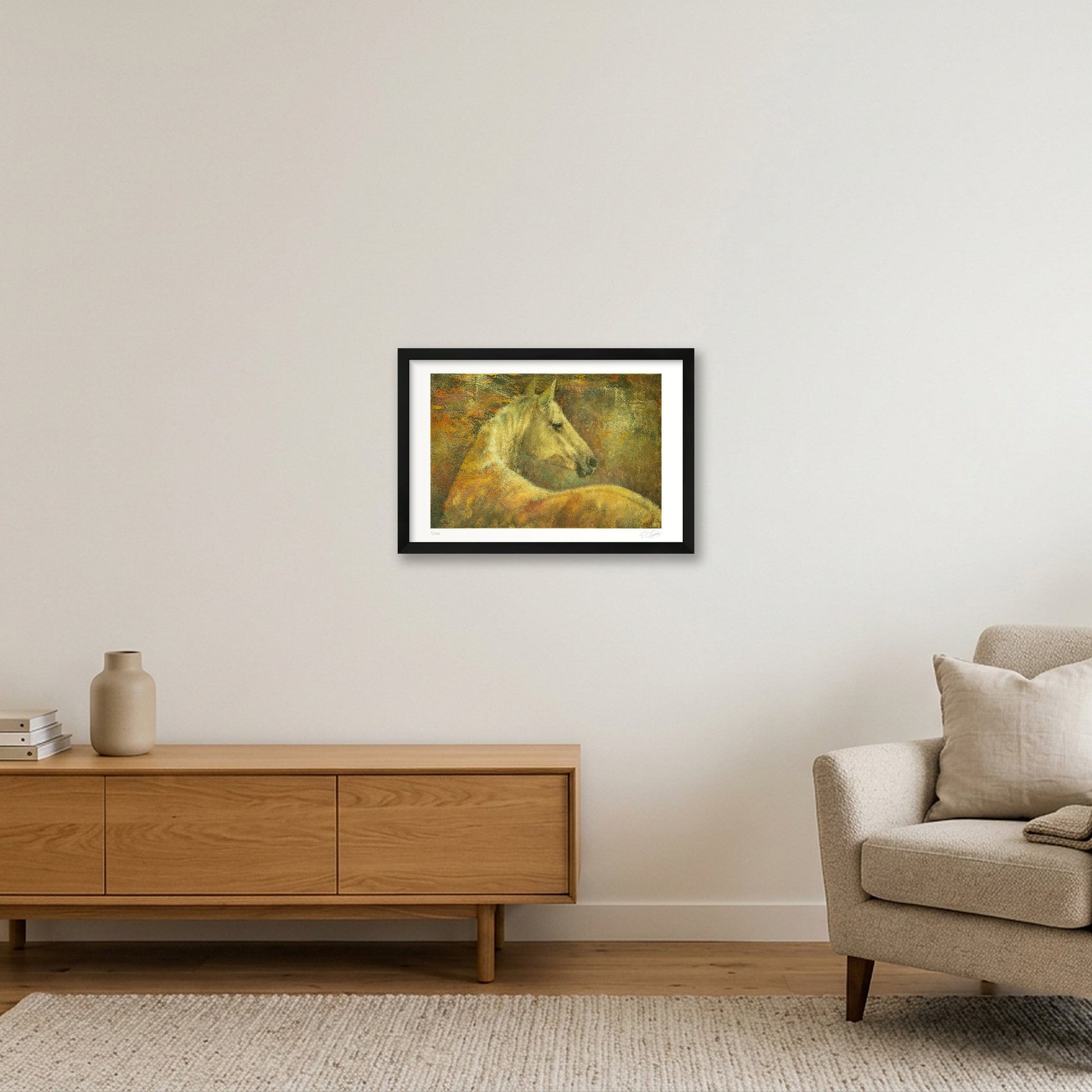 A Grace of Gold — 45×30cm, 18×12" Black Frame