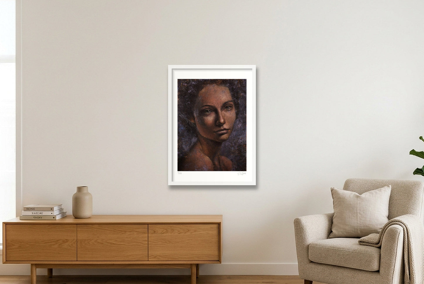 Olena — 42×59cm, 17×23" White Frame