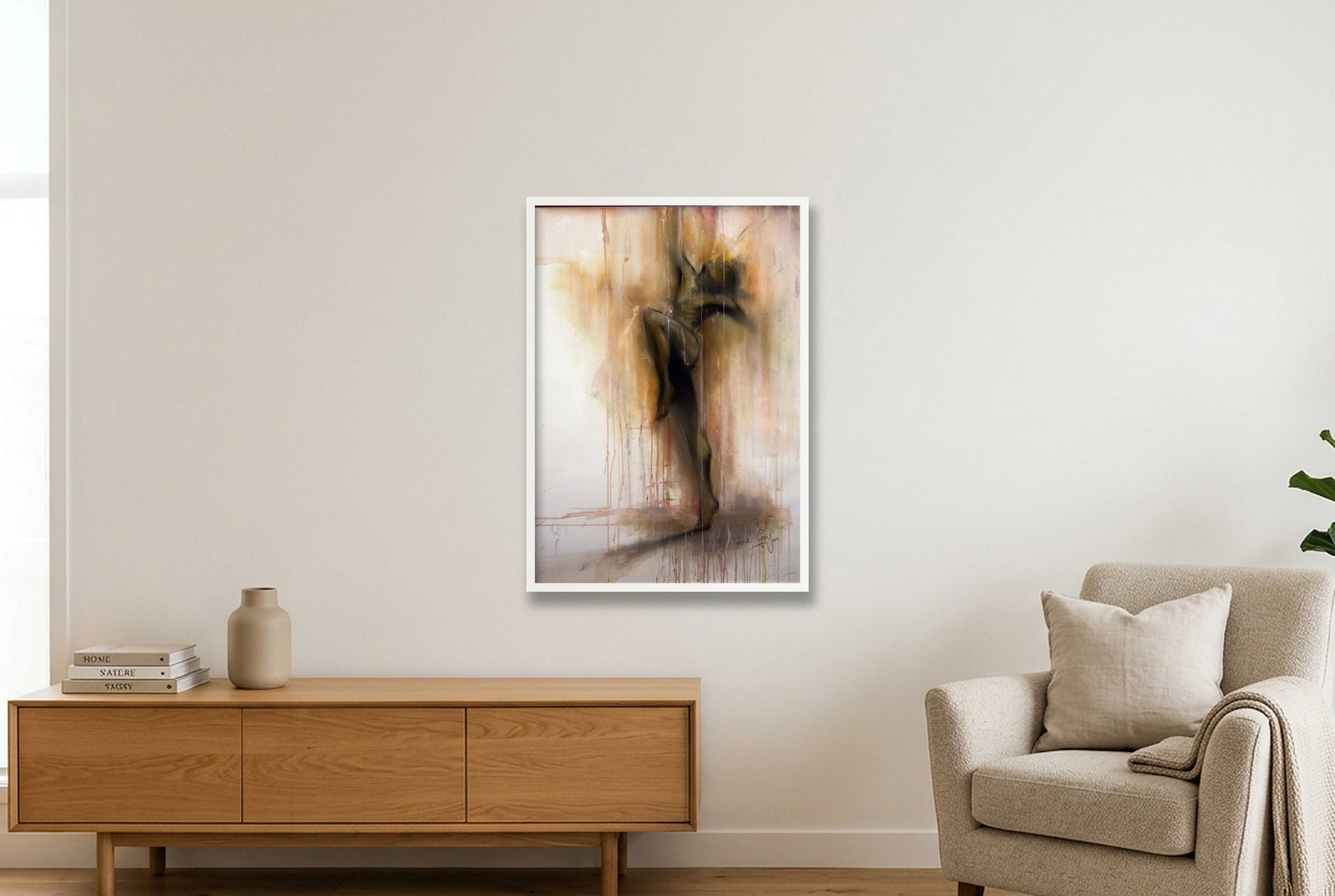Reach — 59×84cm, 23×33" White Frame