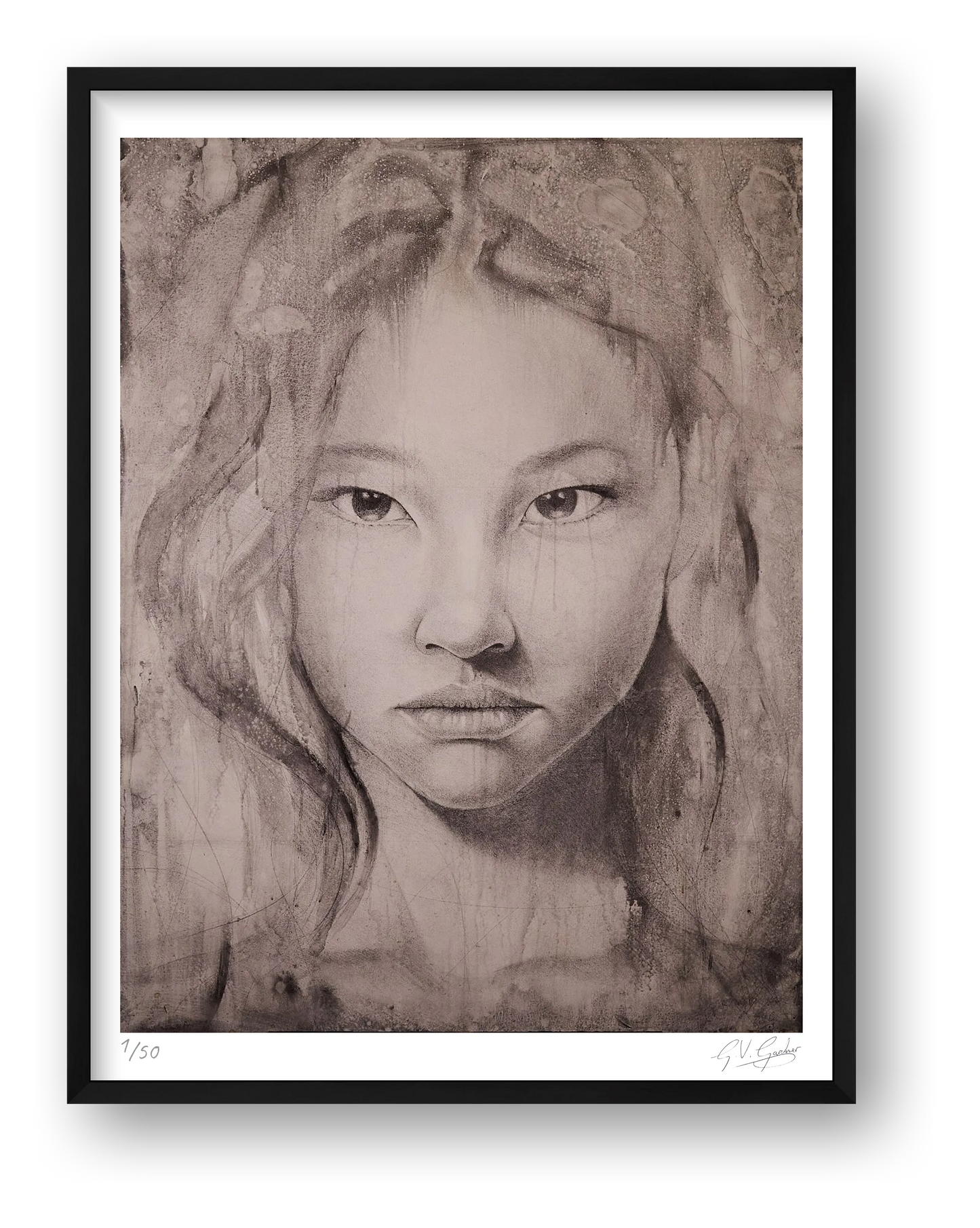 Lian (Lotus Flower) — framed