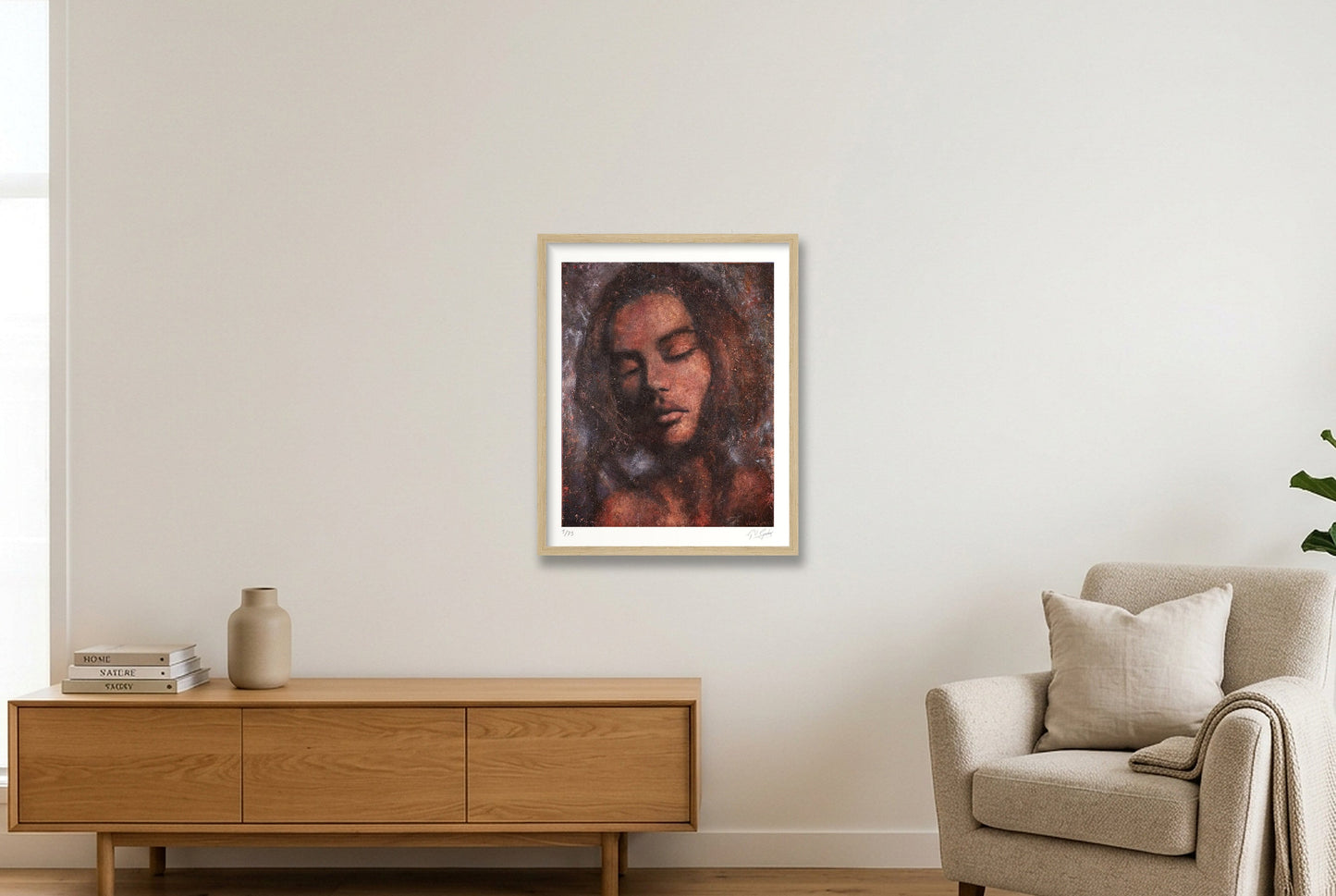 Yana — 40×50cm, 16×20" Oak Frame