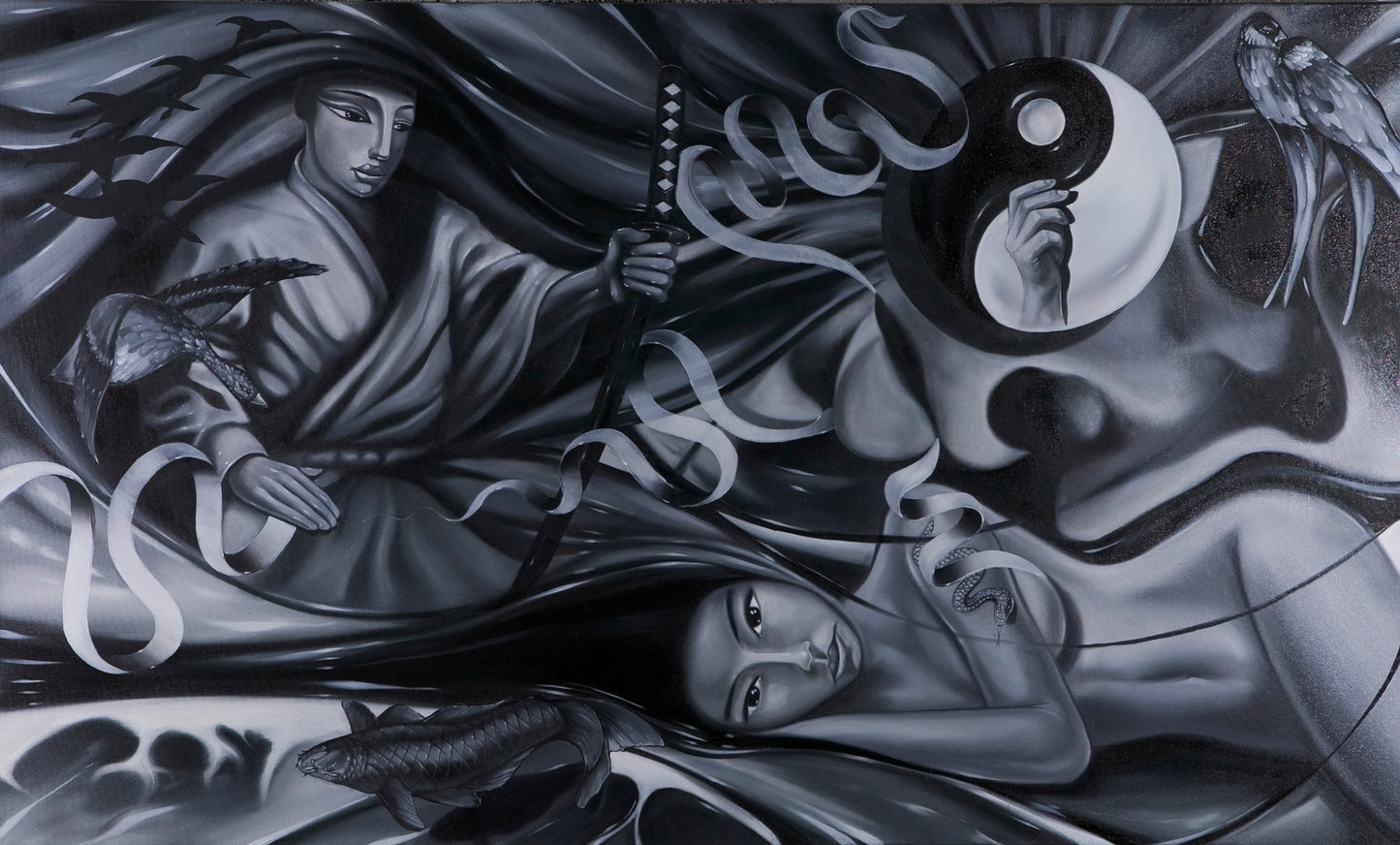 Samurai Geisha (152cm x 91cm)