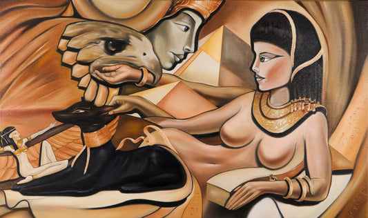 Cleopatra and Anthony (140cm x 81cm)