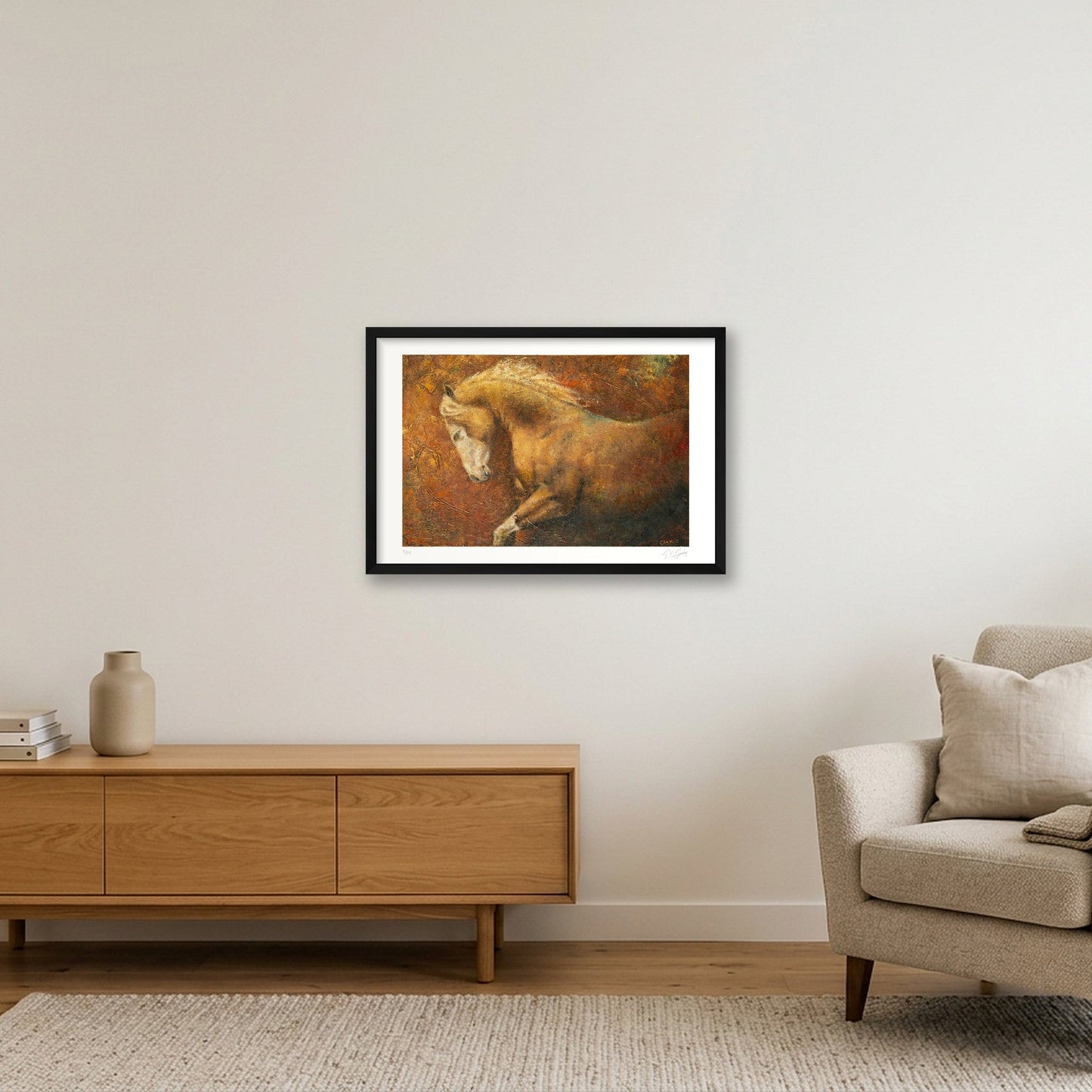 Caballo de Cobre — 60×40cm, 24×16" Black Frame