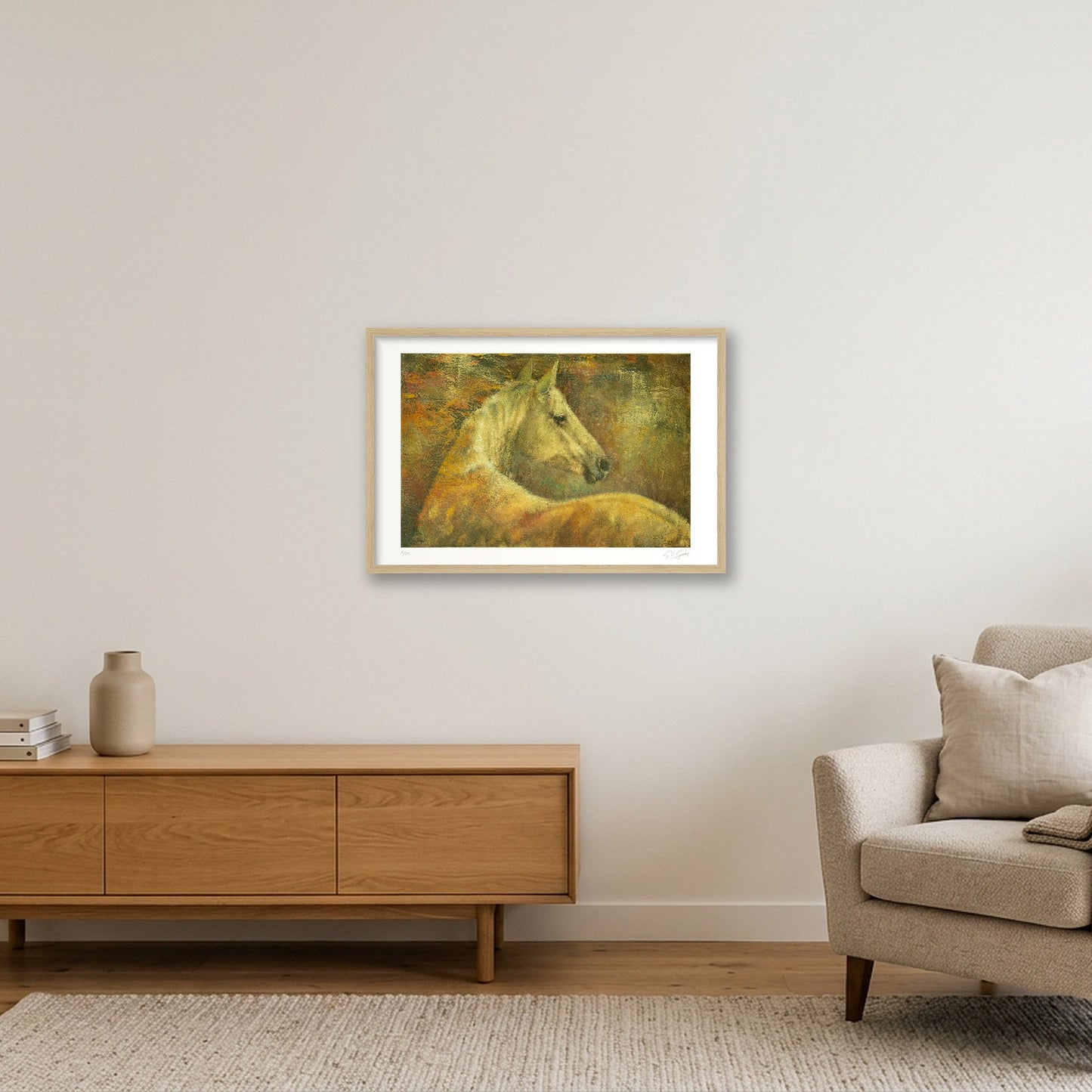 A Grace of Gold — 60×40cm, 24×16" Oak Frame