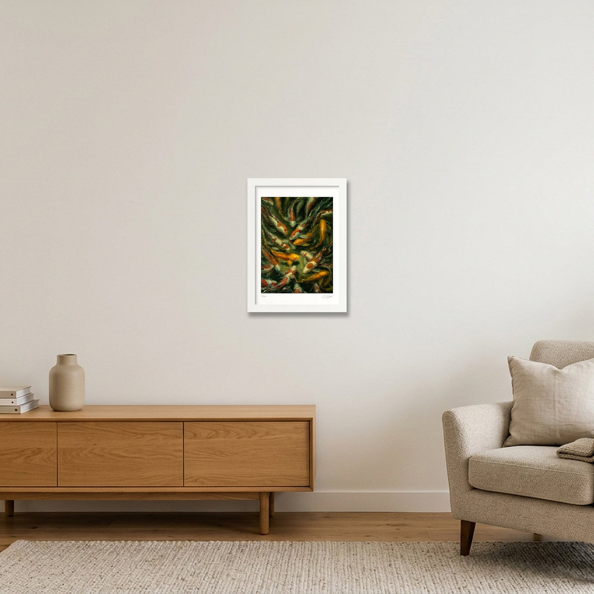 Koi_Tint — A4 (21×30cm, 8×12") White Frame
