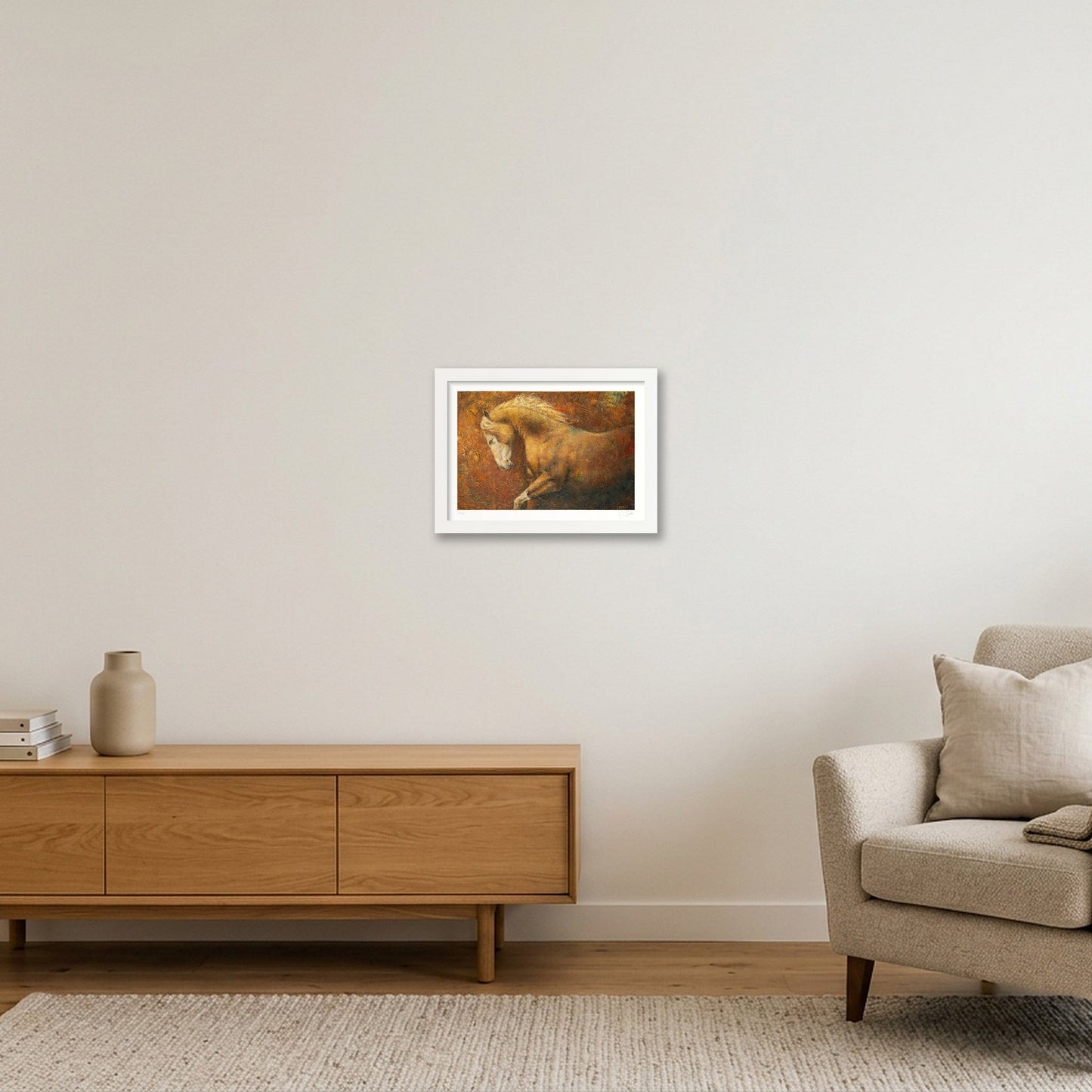 Caballo de Cobre — A4 (30×21cm, 12×8") White Frame
